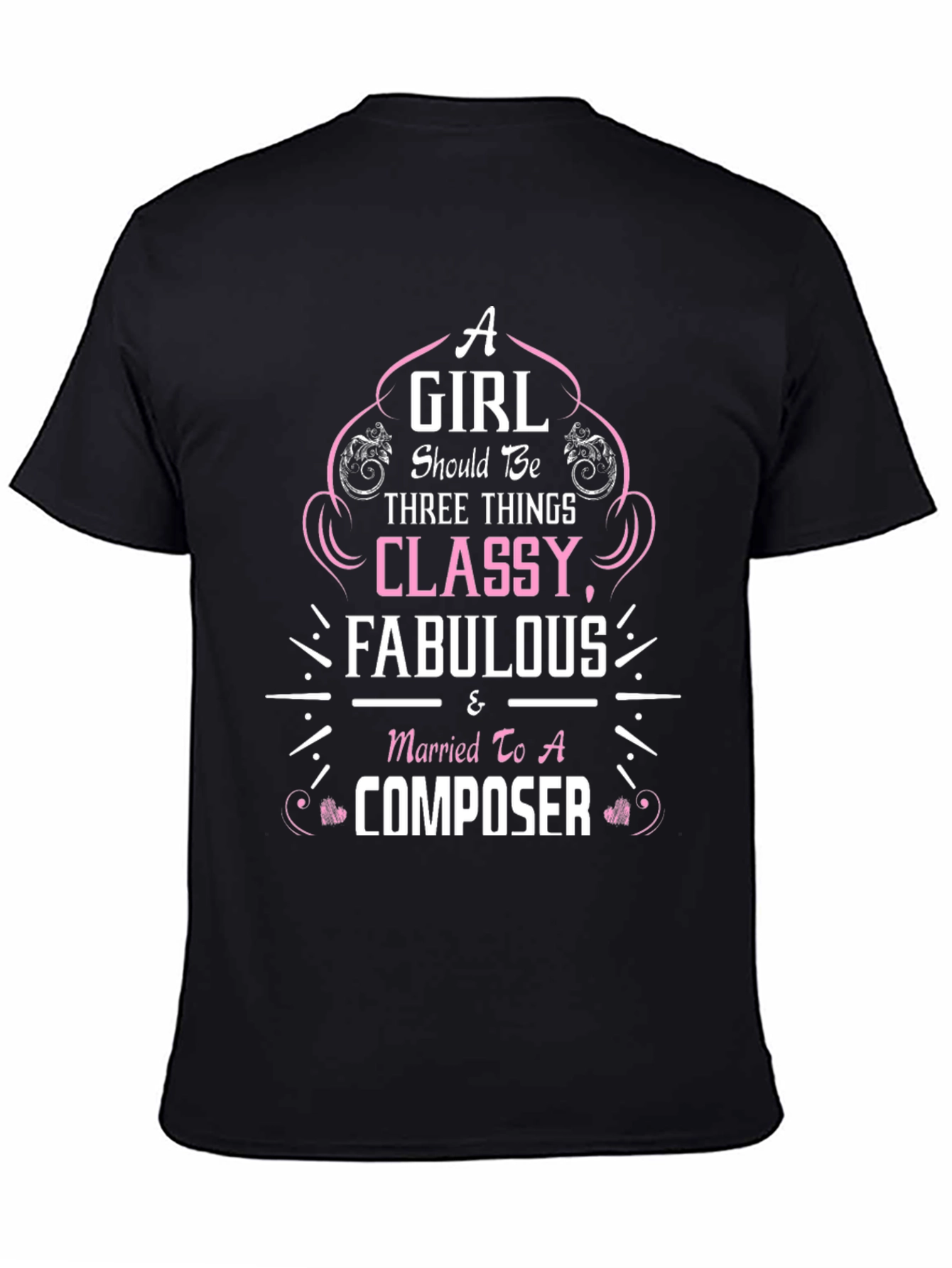 Classy Composer Wife Black Graphic Tee
