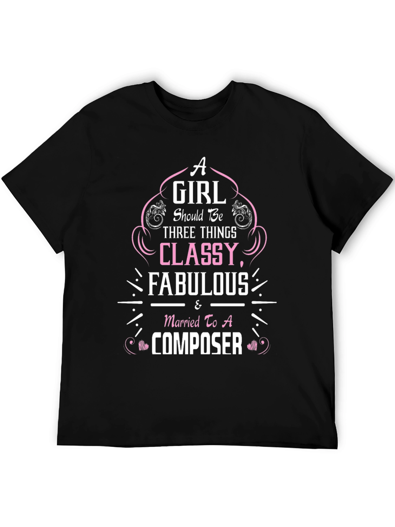 Classy Composer Wife Black Graphic Tee