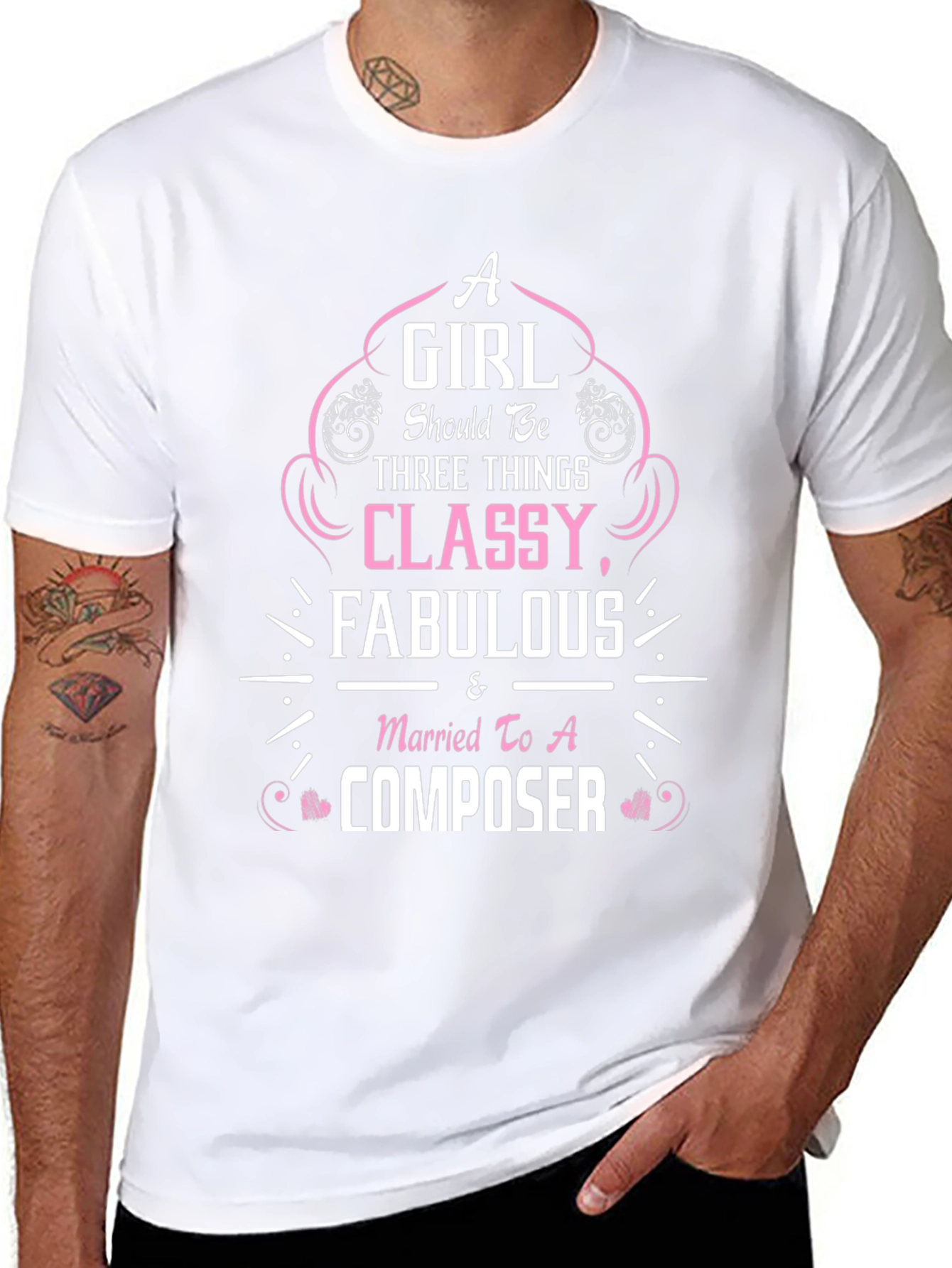 Classy Composer Wife Black Graphic Tee