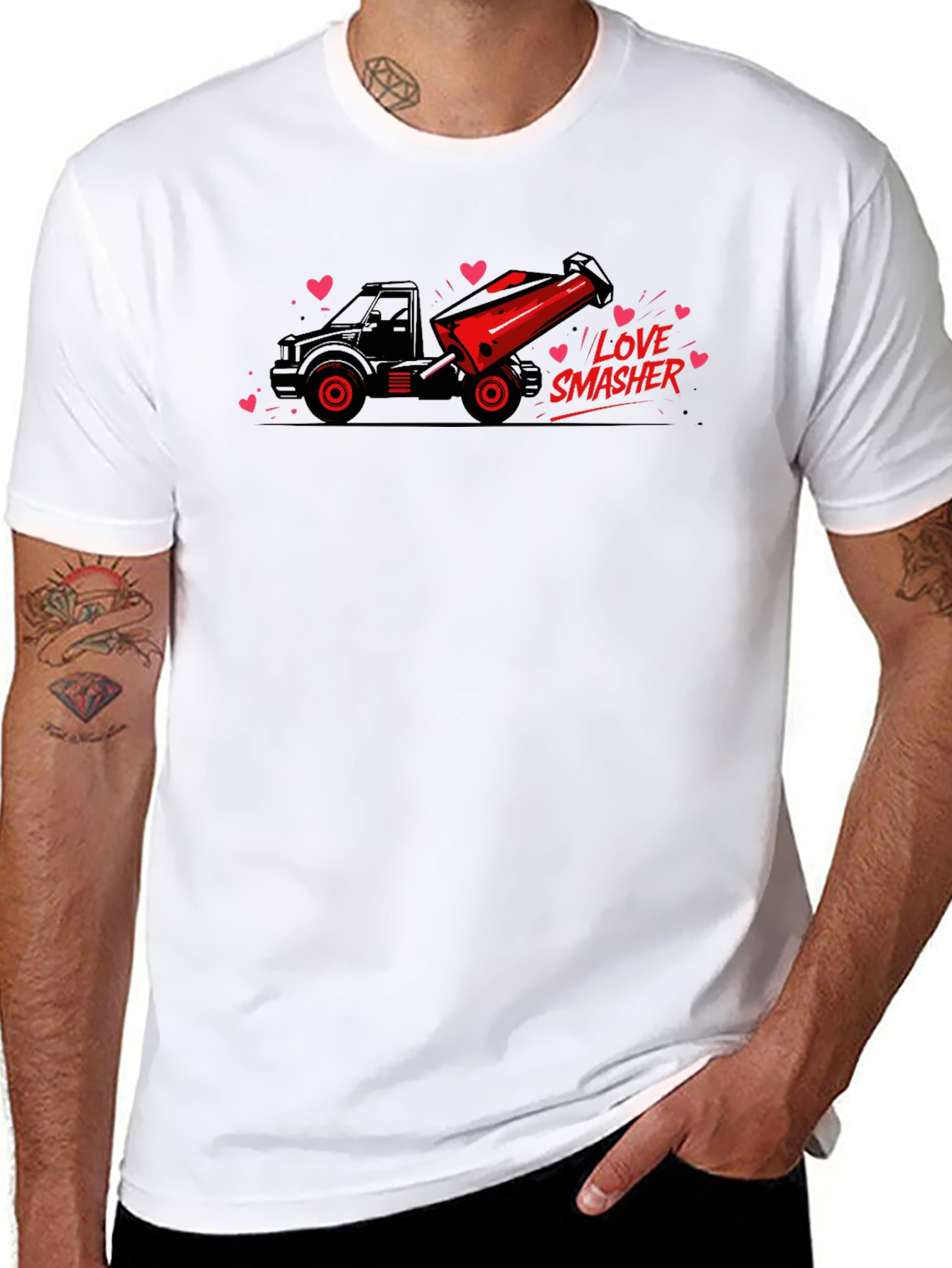 Love Smasher Truck Graphic Tee - Valentines Day