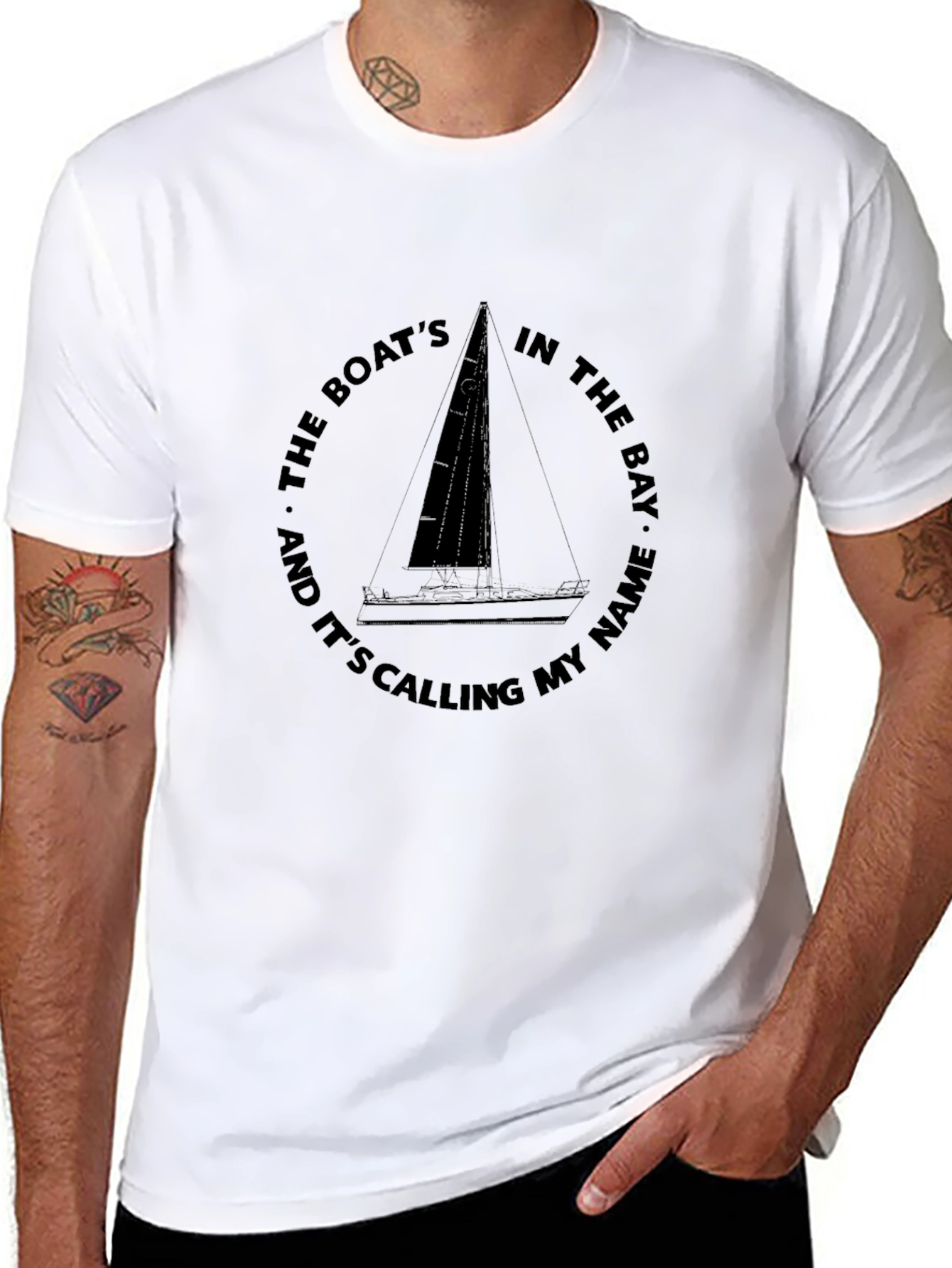Sailboat T-Shirt - The Boats in the Bay