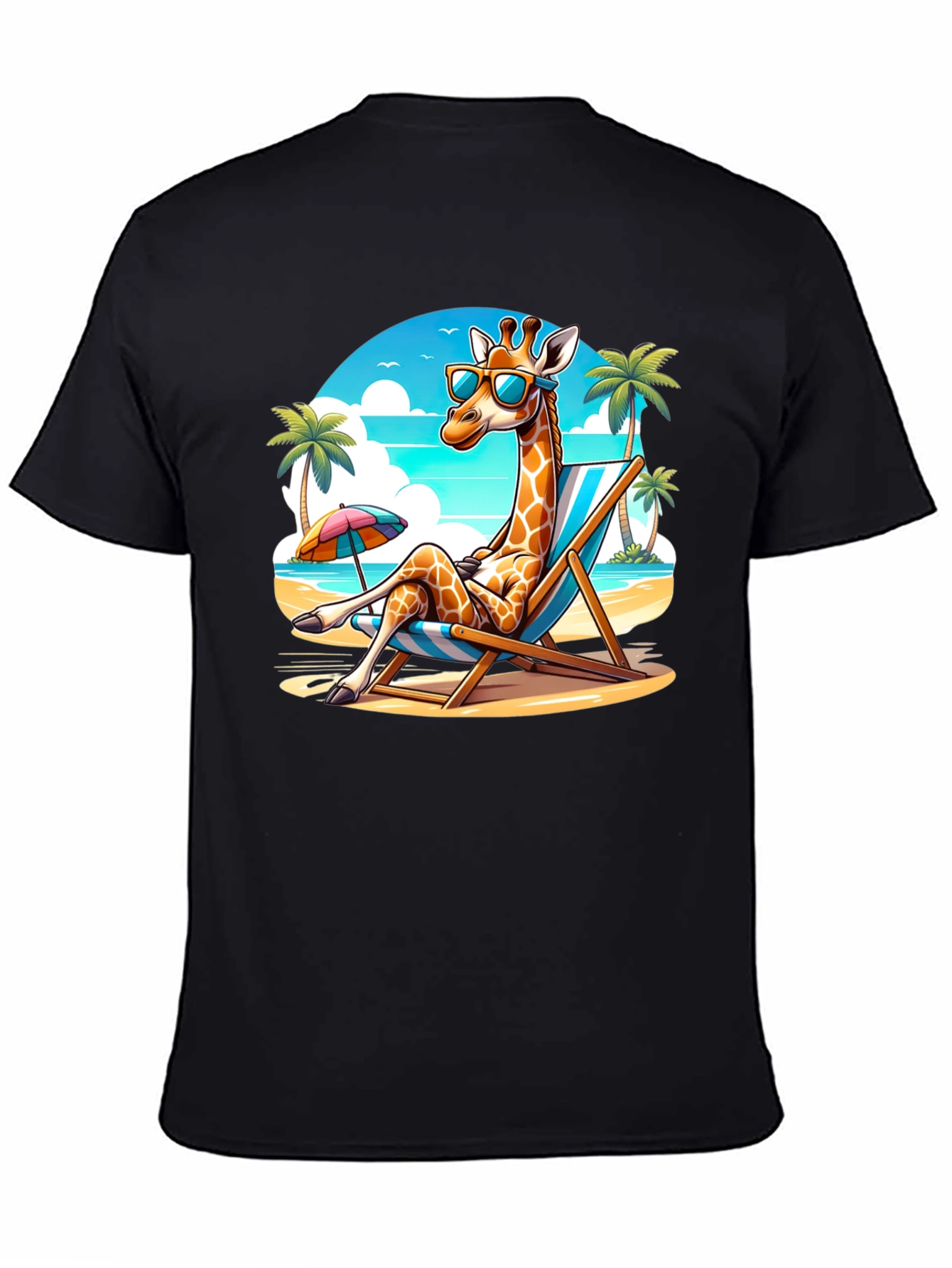 Giraffe Beach Vacation T-Shirt