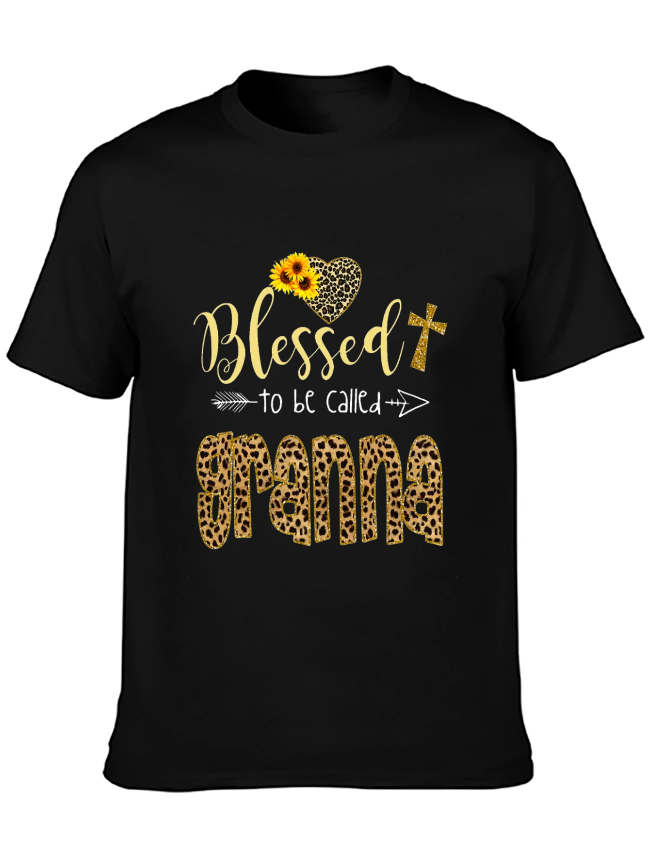 Blessed Grandma Leopard Print Graphic Tee