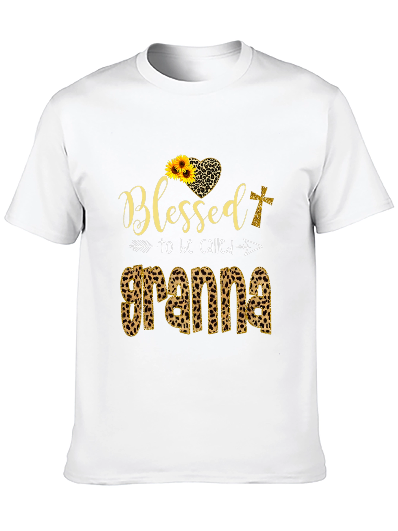 Blessed Grandma Leopard Print Graphic Tee