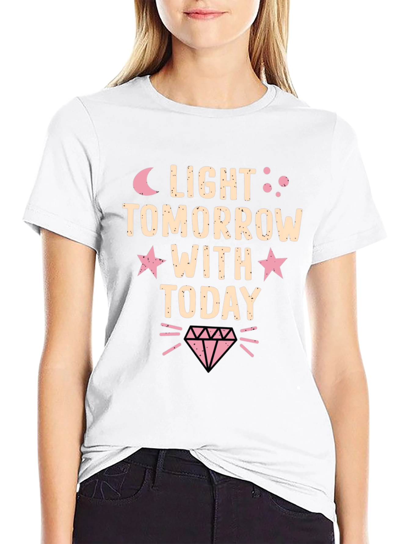 Light Tomorrow With Today Black Graphic Tee