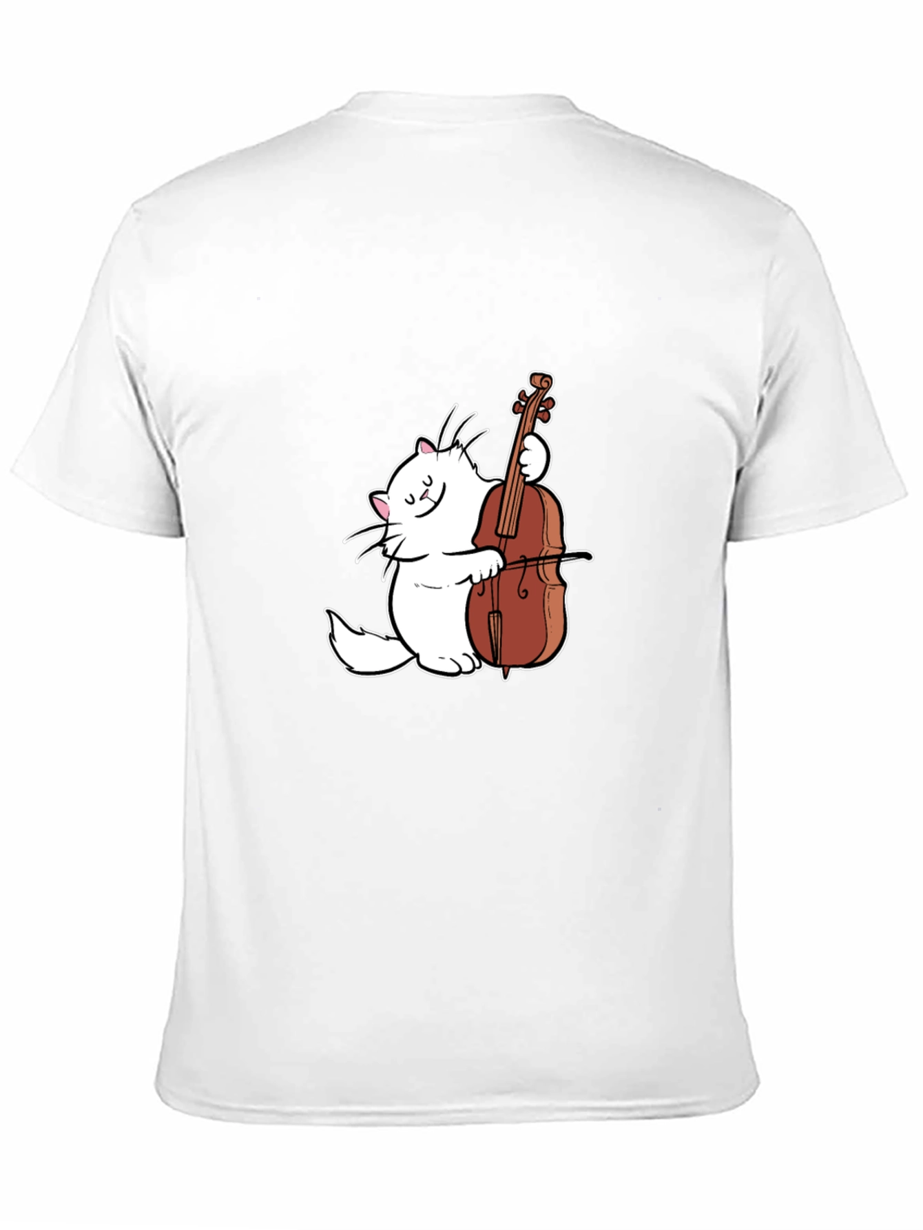 Cat Playing Cello Graphic T-Shirt - Musical Feline Tee