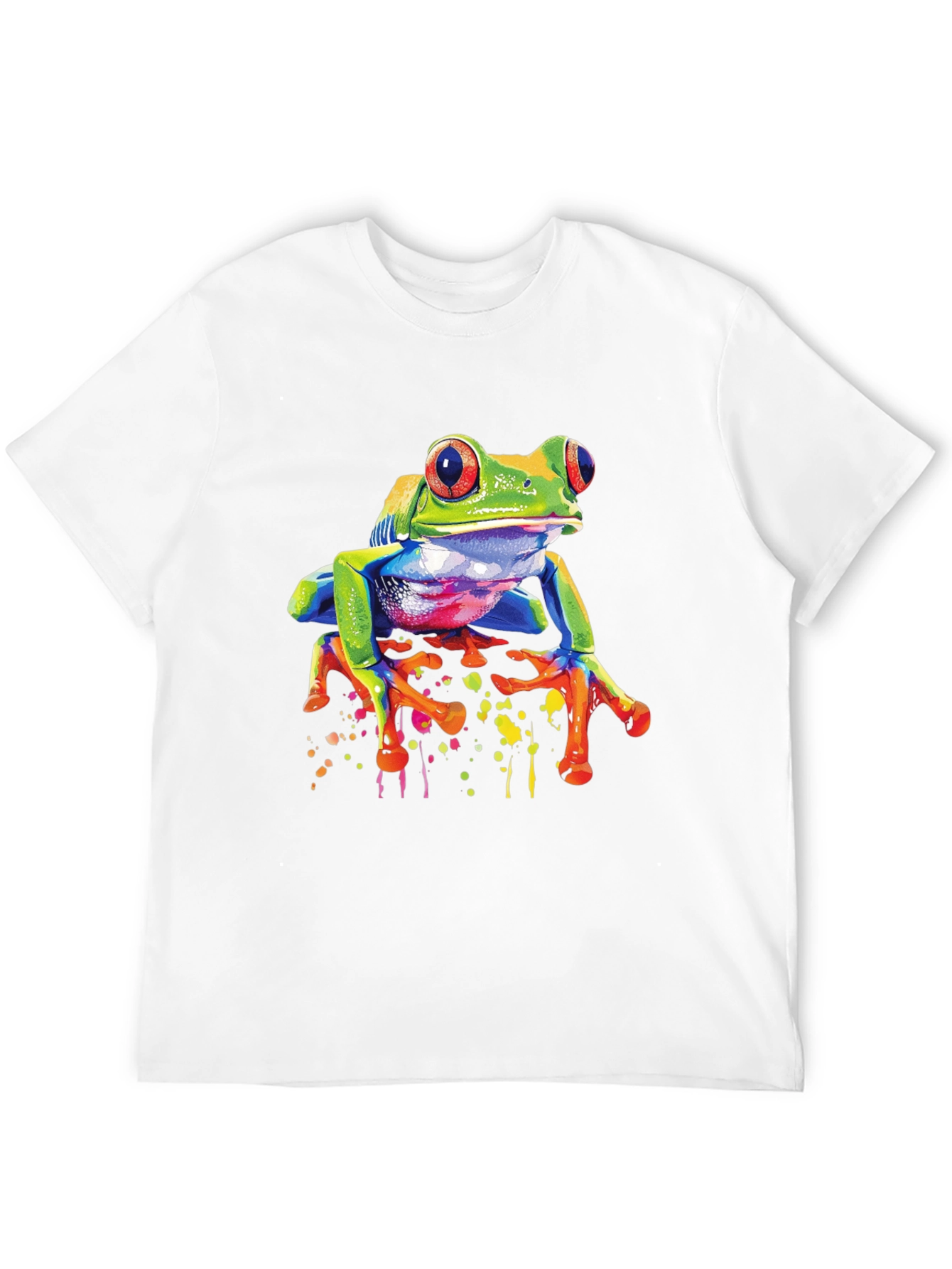 Funky Frog Graphic Tee - Vibrant Mens T-Shirt