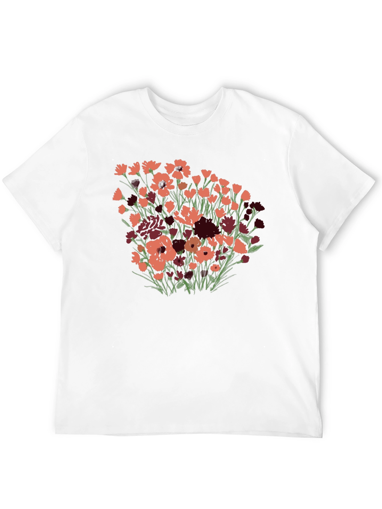 Floral Graphic Black T-Shirt
