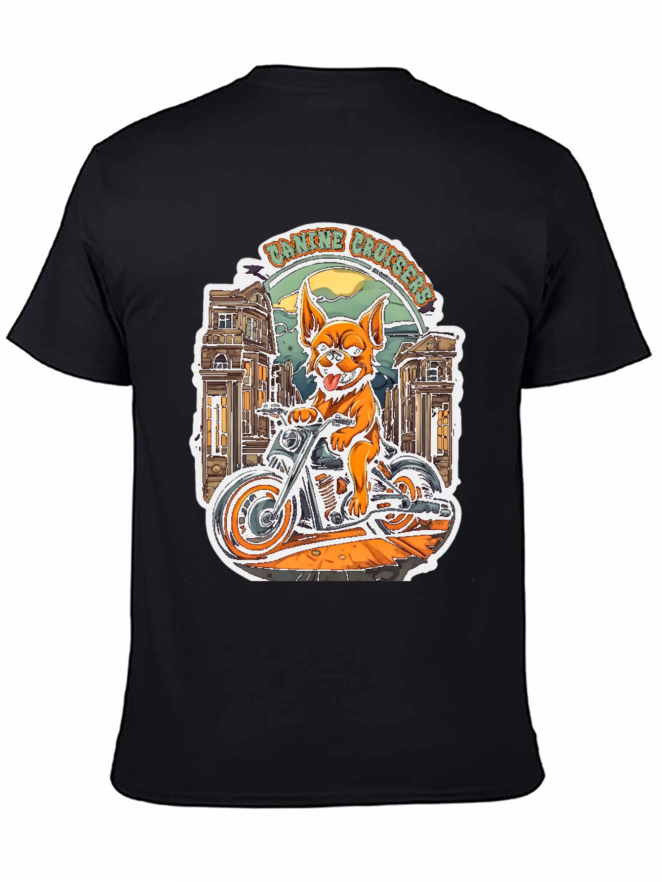 Canine Cruisers Graphic Tee - Dog Motorcycle Rider