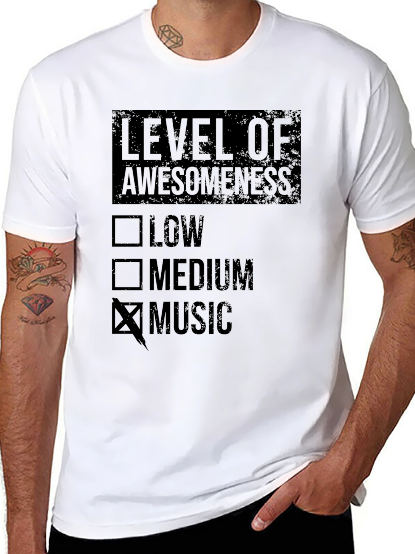 Level of Awesomeness Music T-Shirt