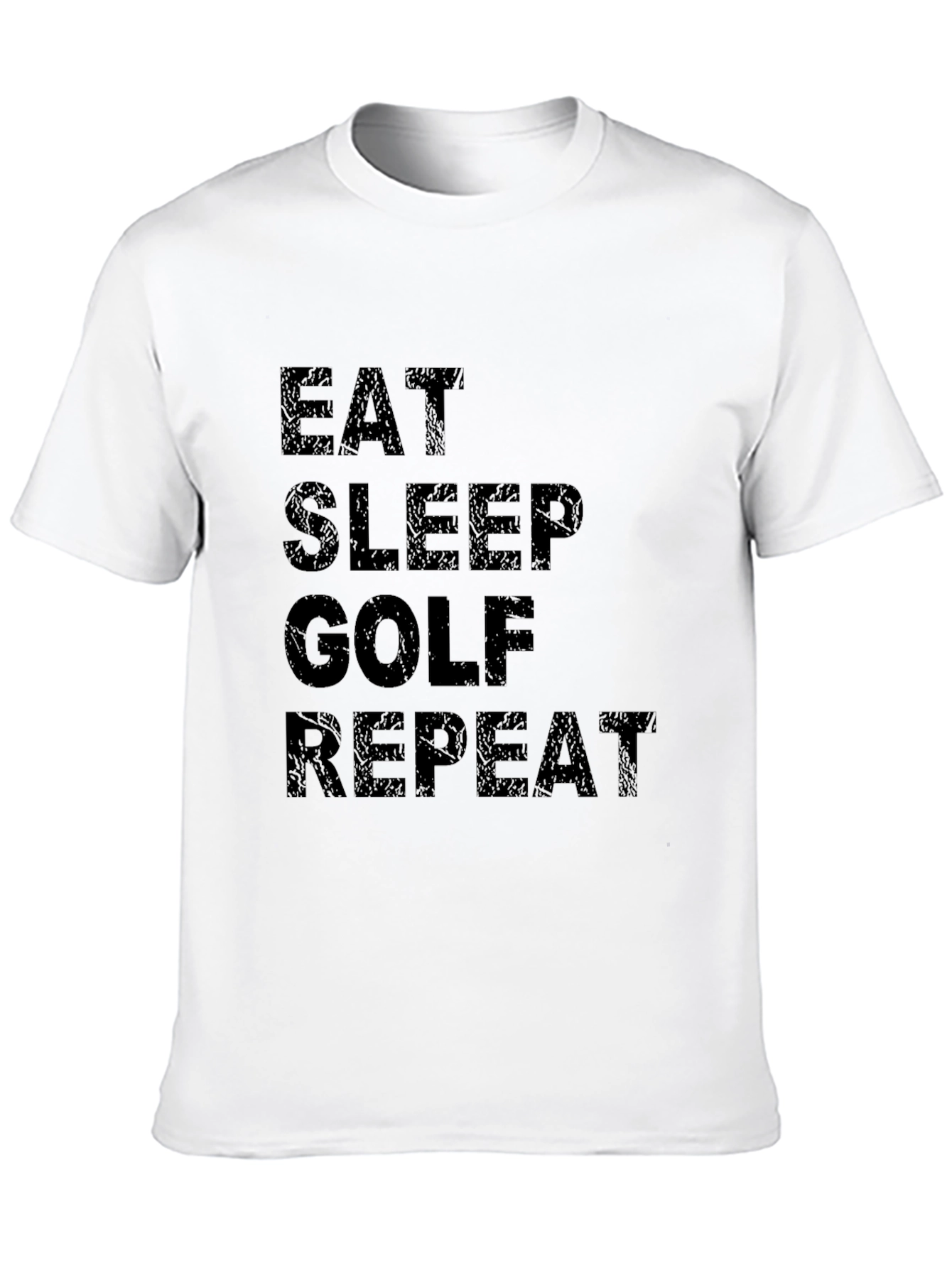 Eat Sleep Golf Repeat Black T-Shirt