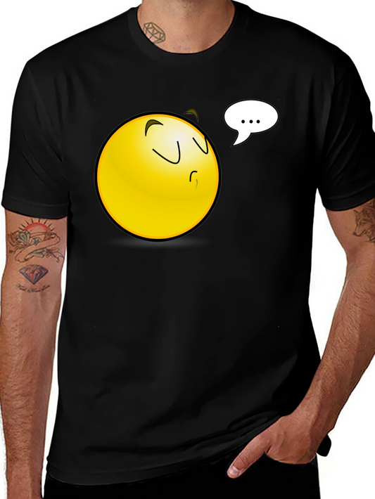 Emoji Black T-Shirt - Pondering Thoughts