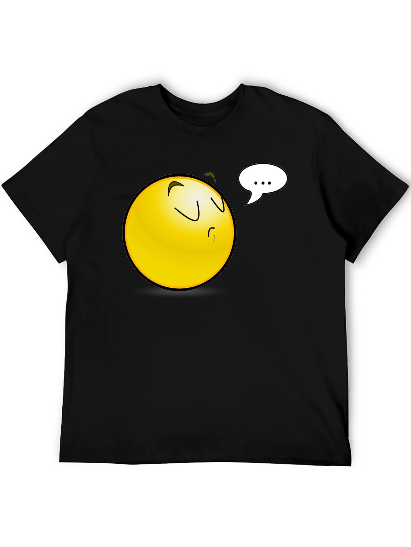 Emoji Black T-Shirt - Pondering Thoughts