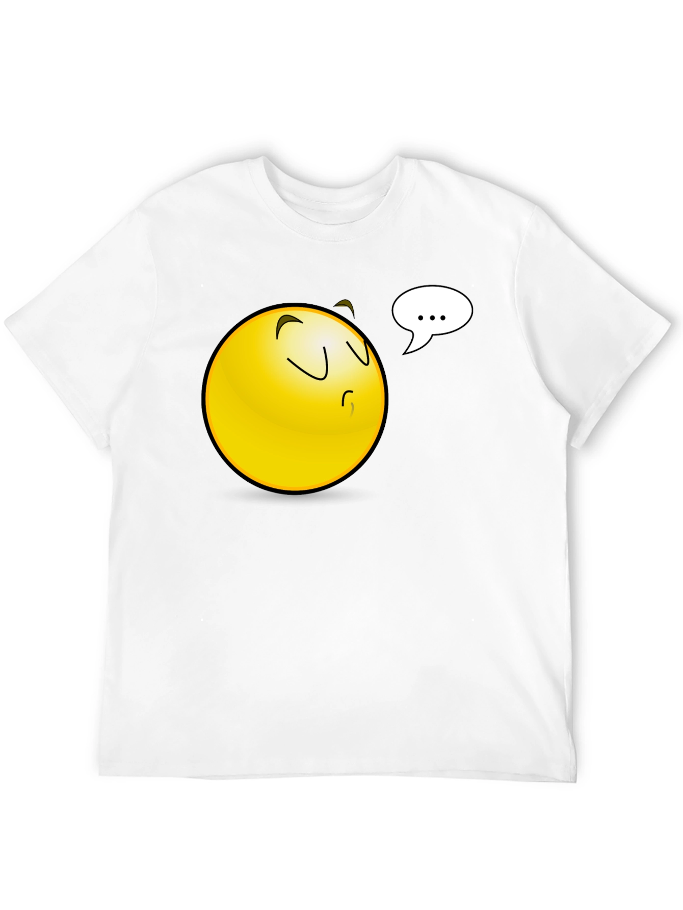 Emoji Black T-Shirt - Pondering Thoughts
