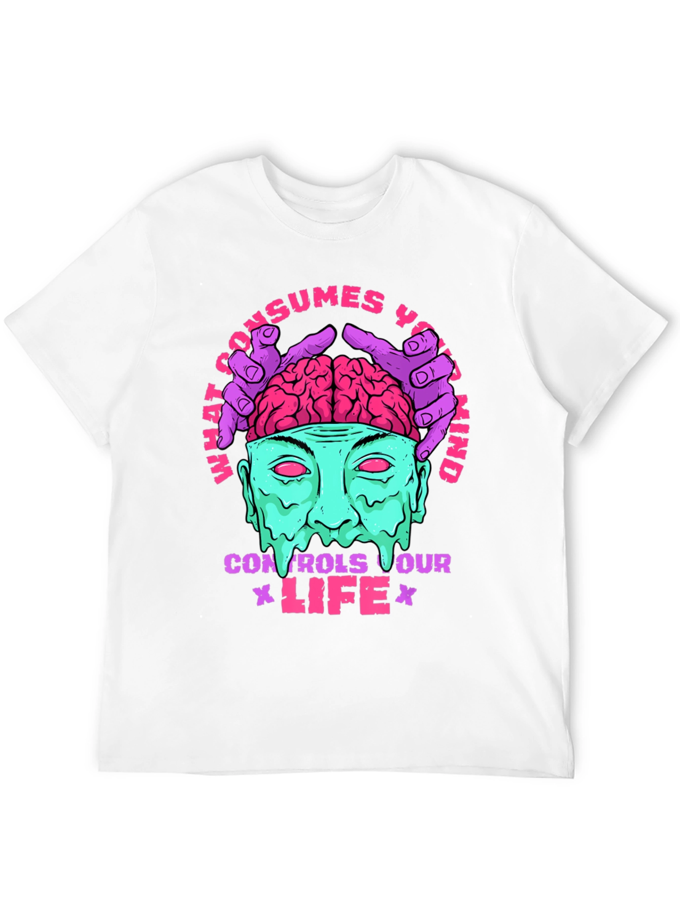 Brain Controls Life Graphic Tee - Black