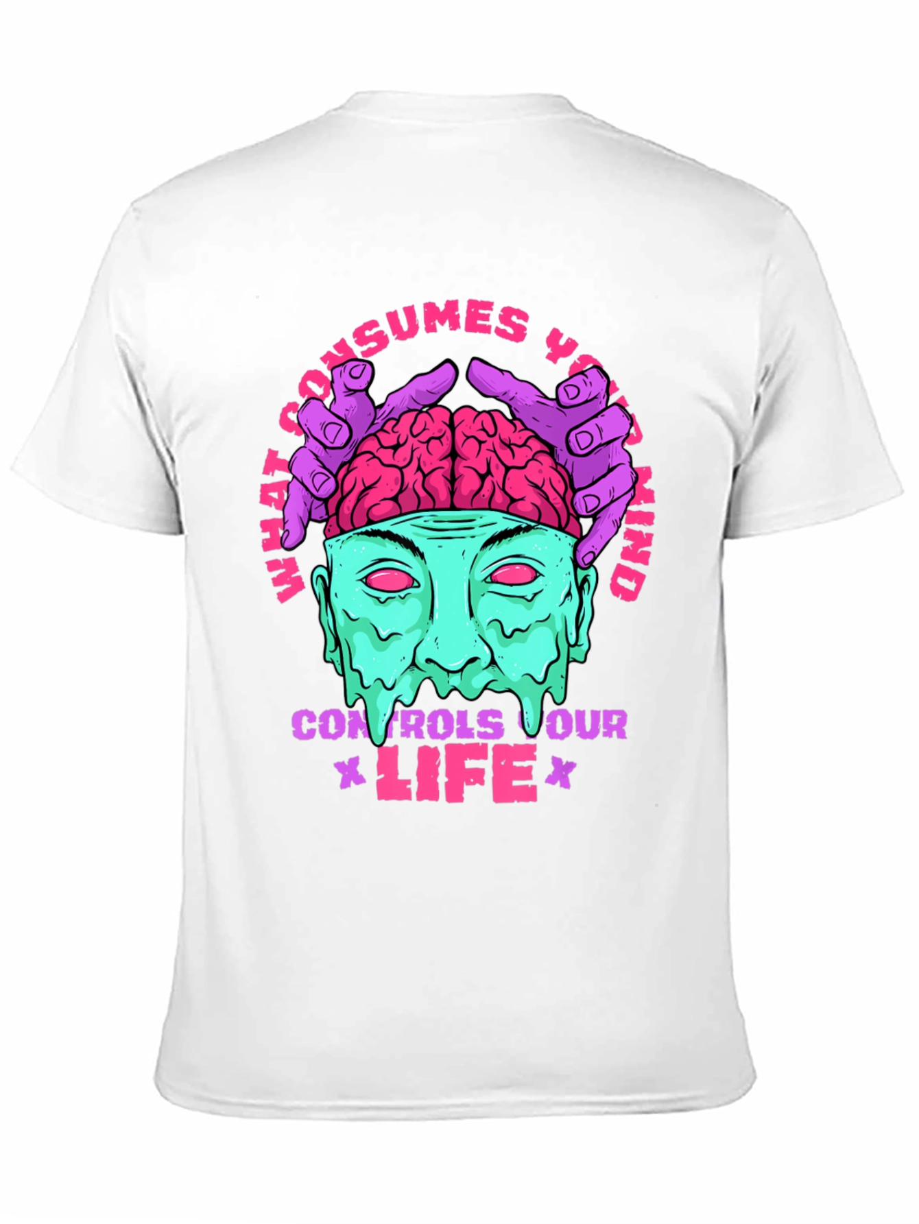 Brain Controls Life Graphic Tee - Black