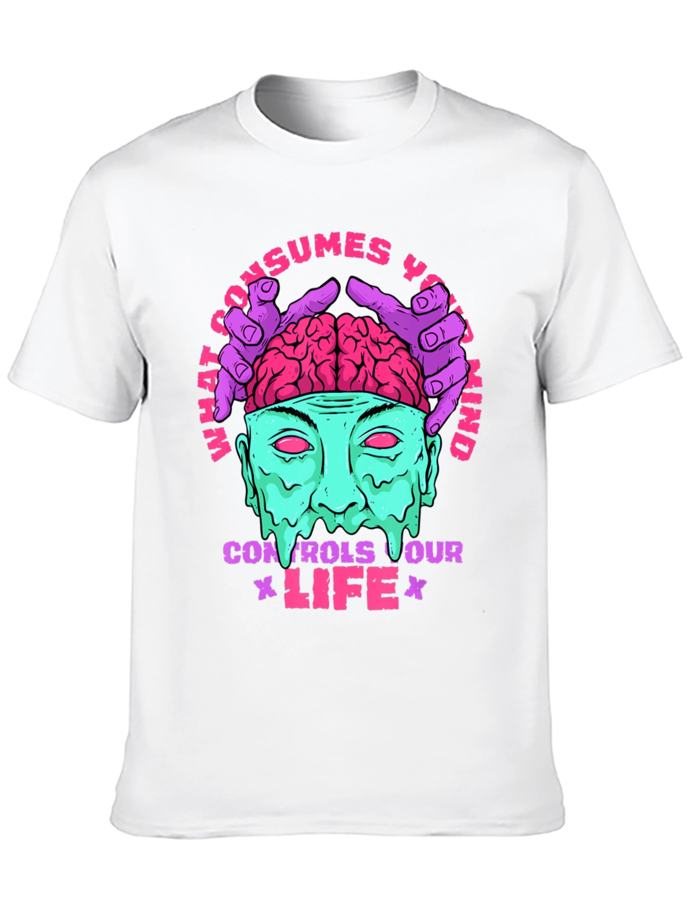 Brain Controls Life Graphic Tee - Black