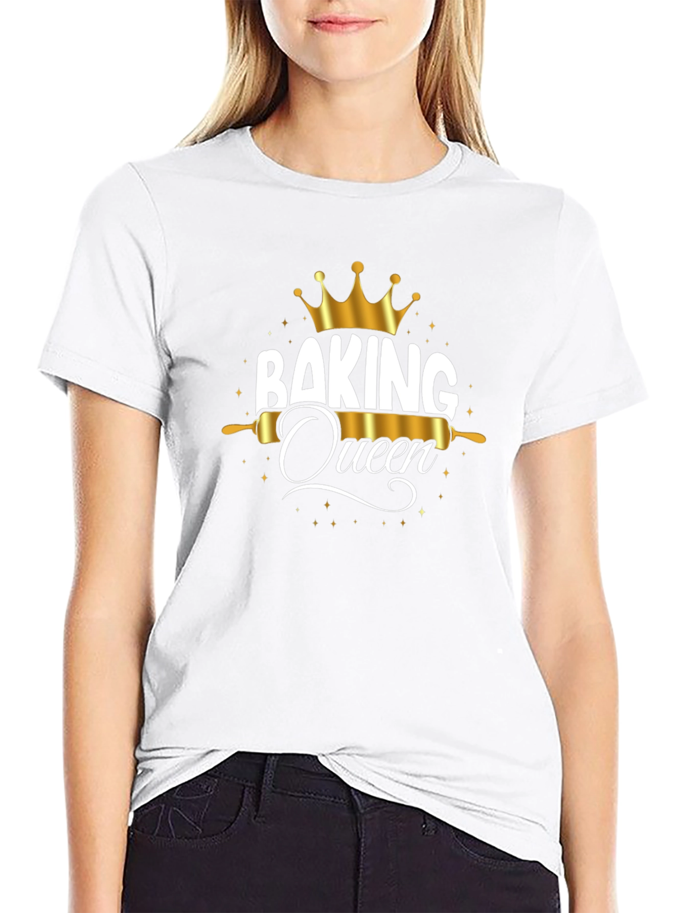 Baking Queen Graphic T-Shirt - Black