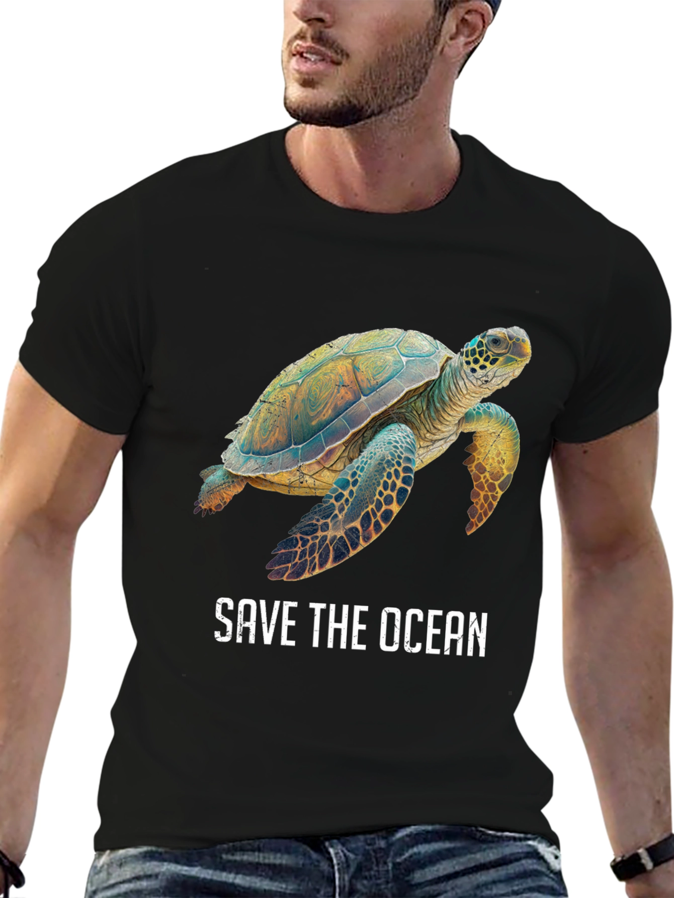Save the Ocean Turtle Graphic Tee