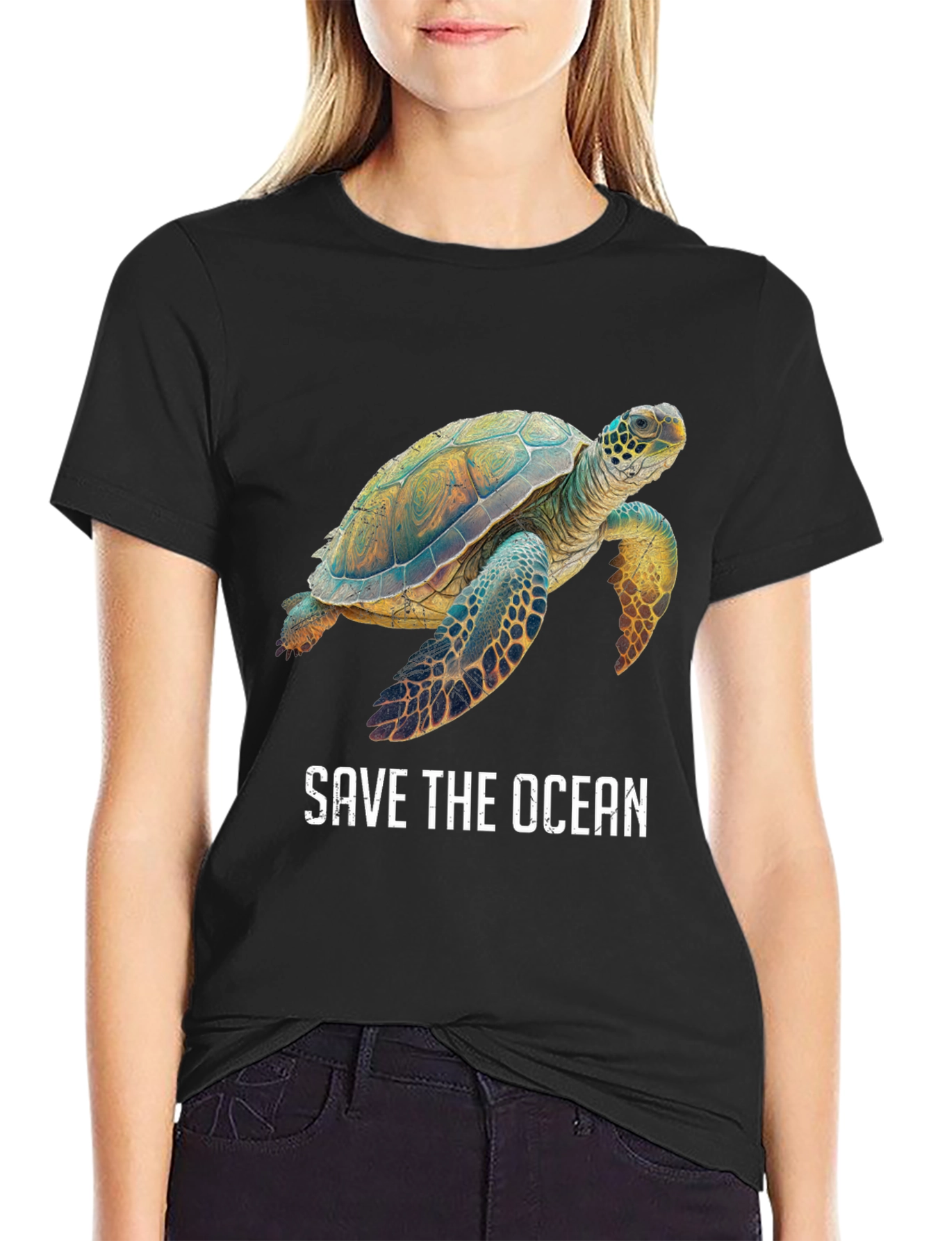 Save the Ocean Turtle Graphic Tee
