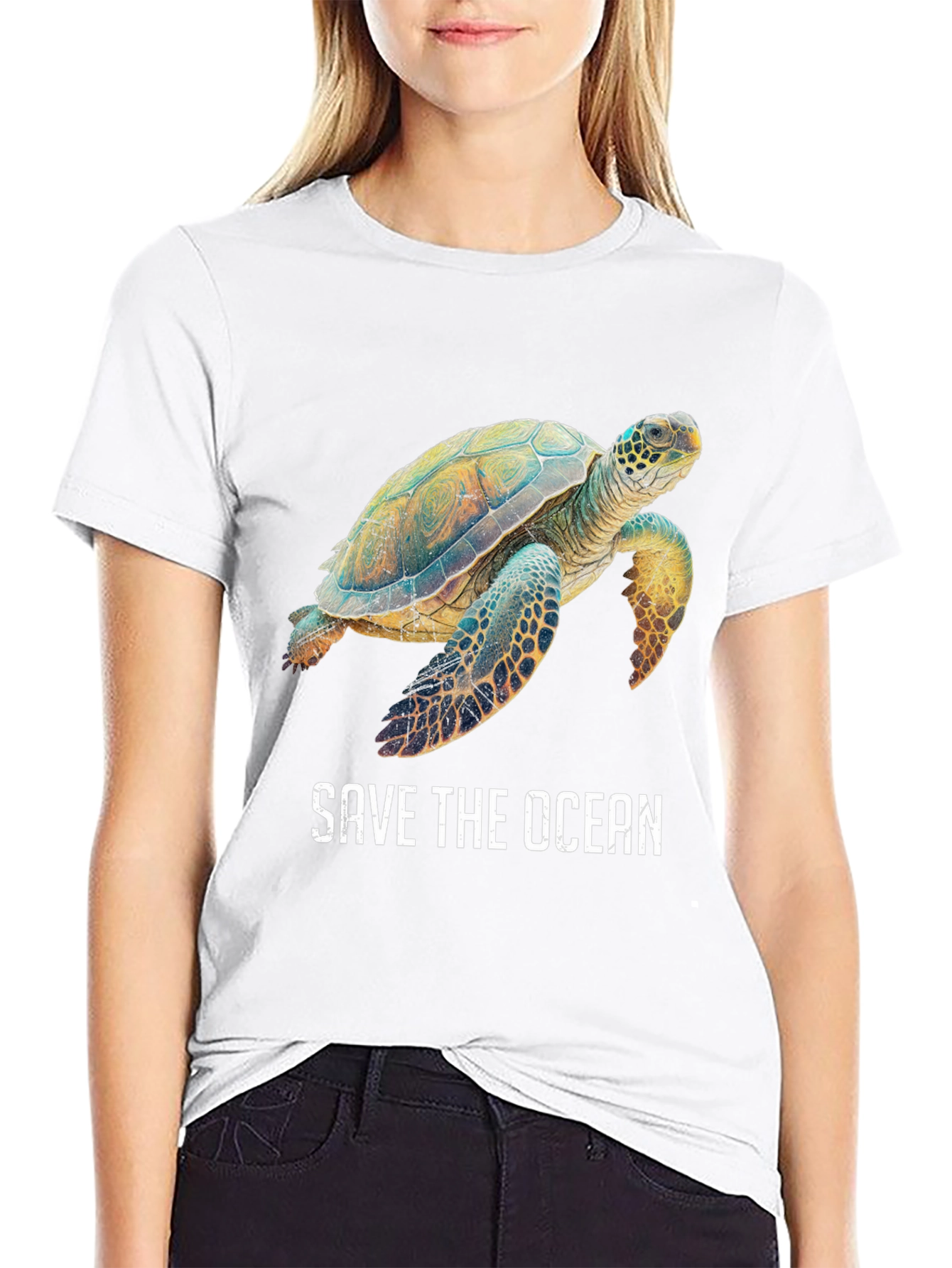 Save the Ocean Turtle Graphic Tee
