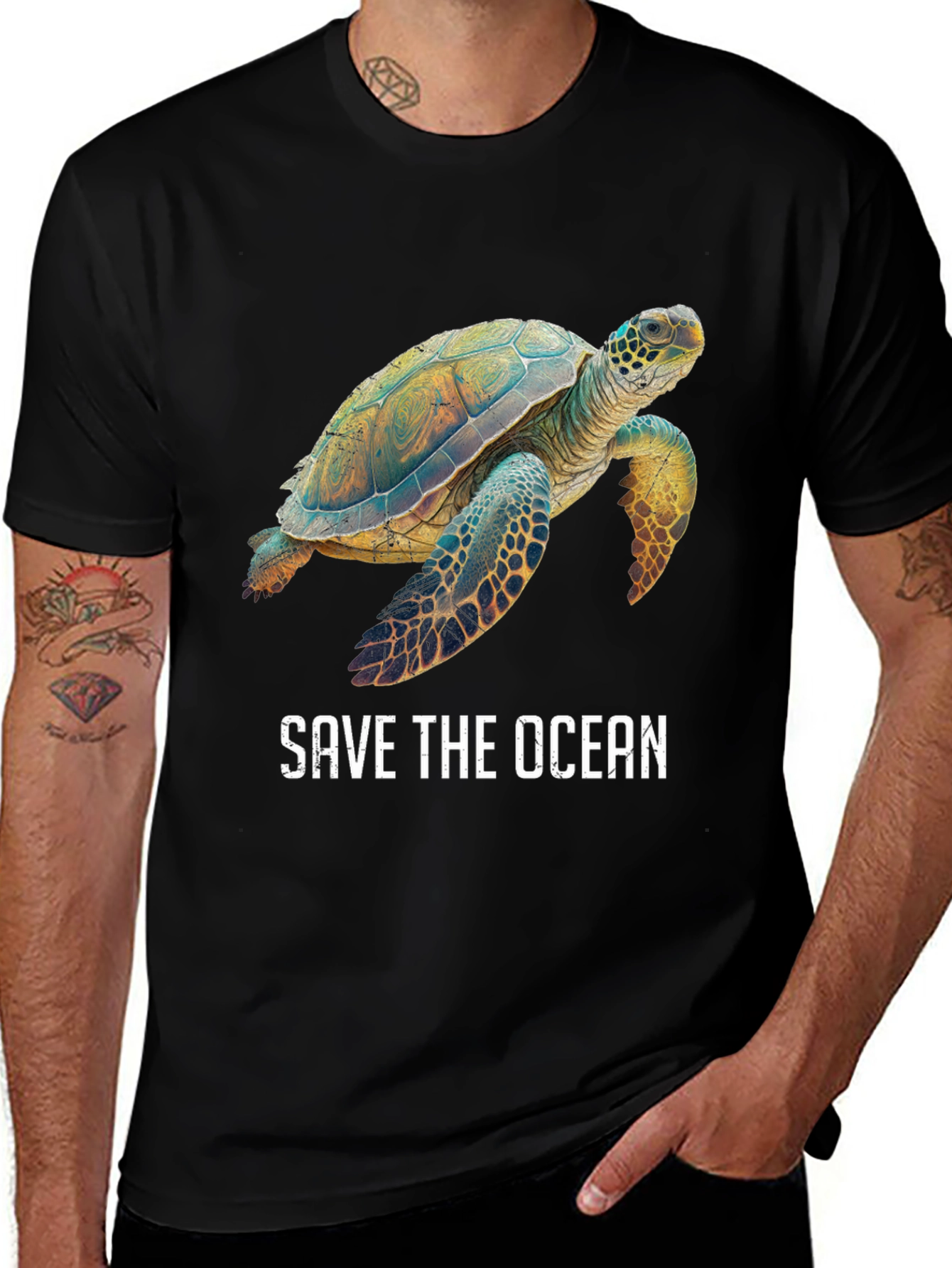 Save the Ocean Turtle Graphic Tee