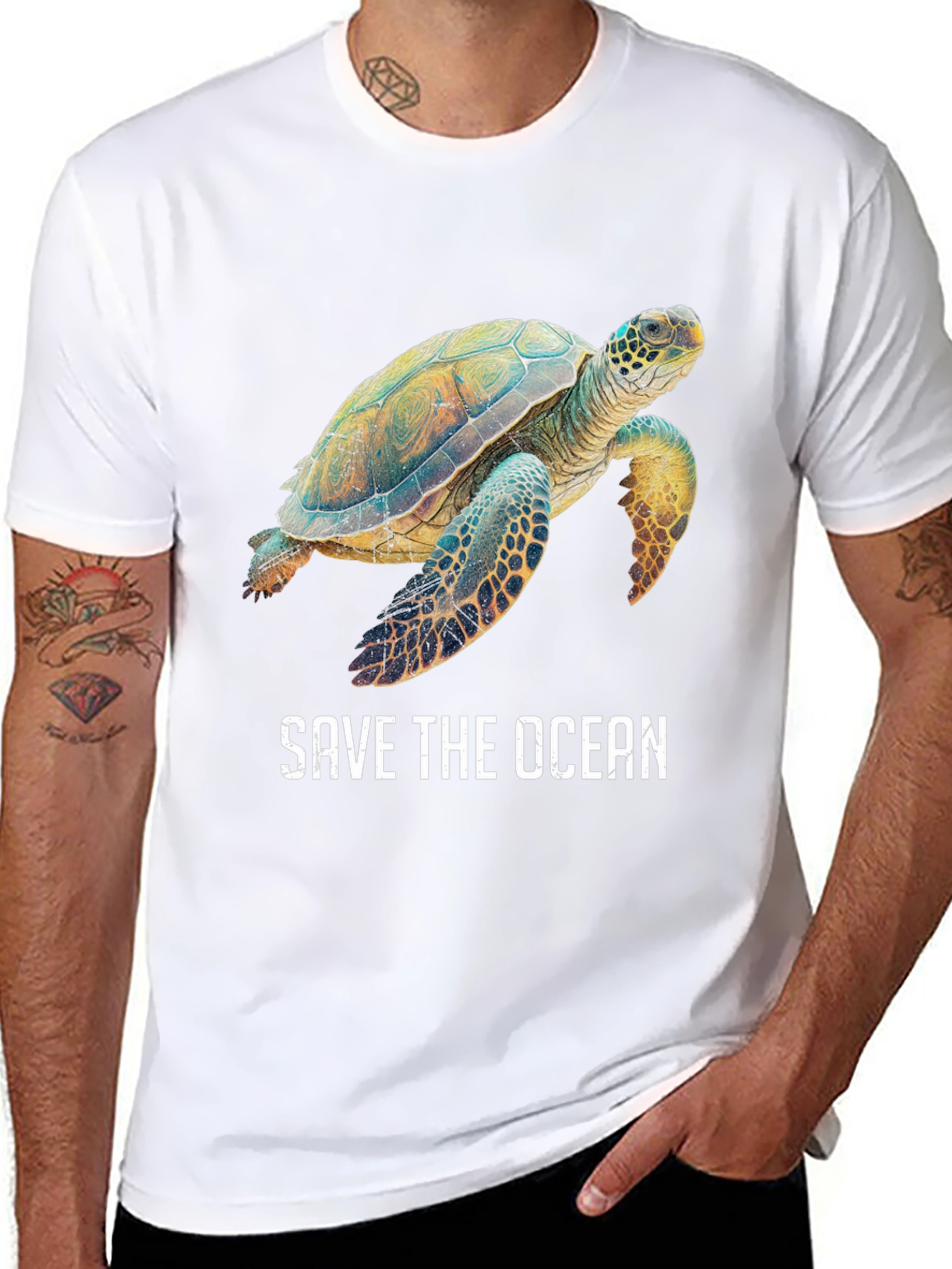 Save the Ocean Turtle Graphic Tee