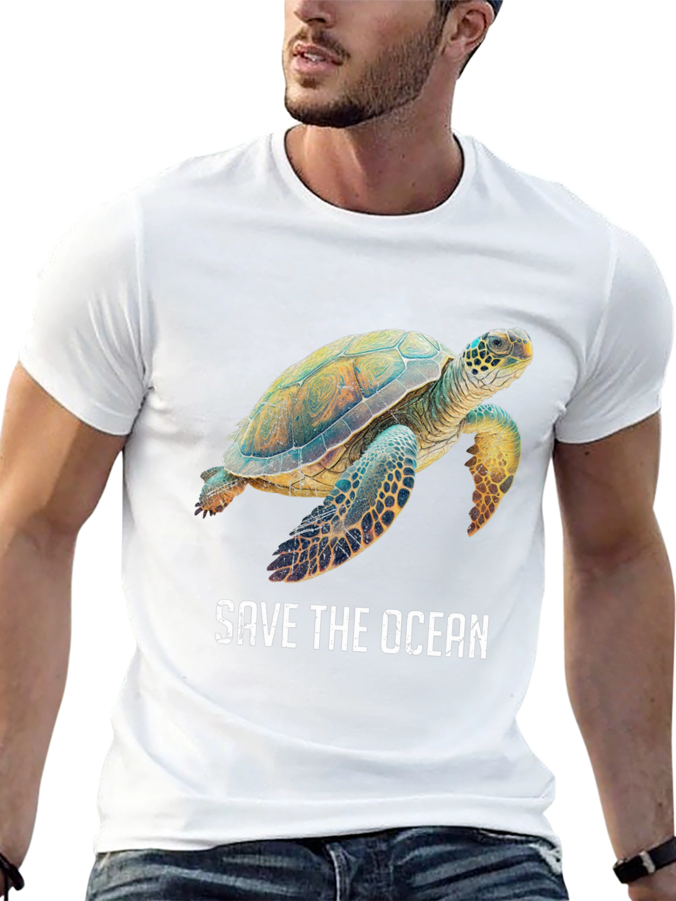Save the Ocean Turtle Graphic Tee