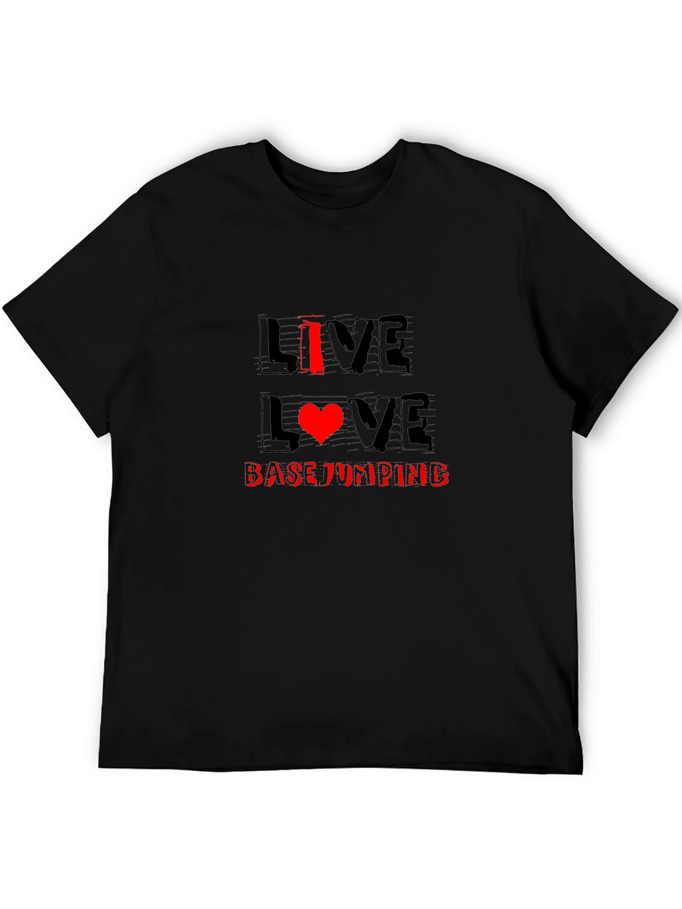 Live Love Base Jumping Black T-Shirt