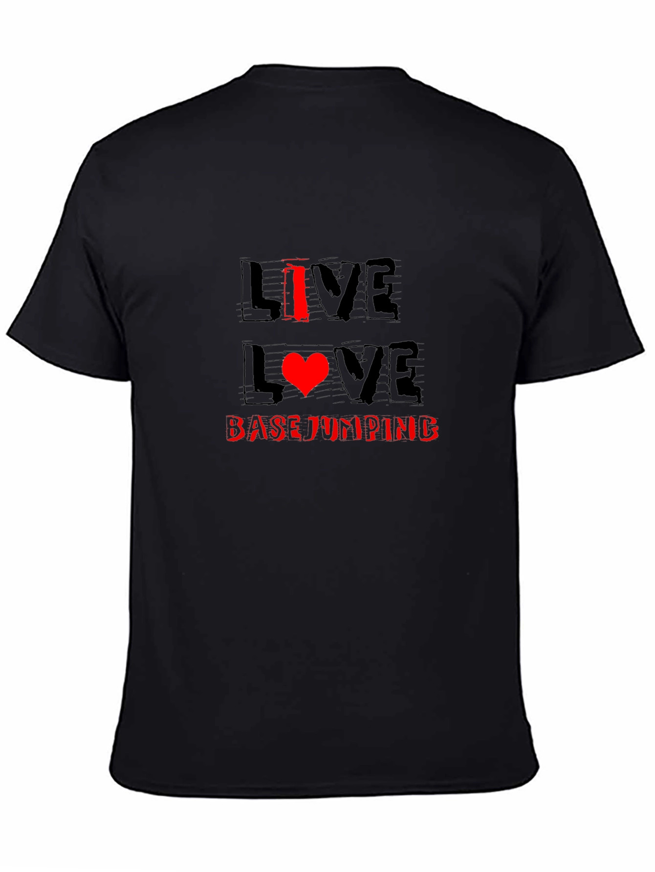 Live Love Base Jumping Black T-Shirt