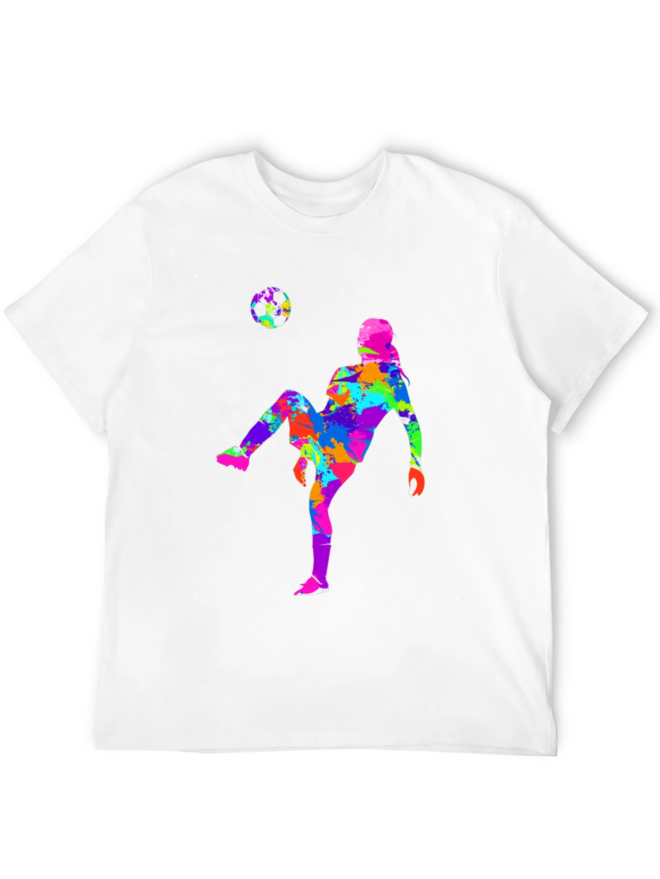 Soccer Player Graphic Tee - Black