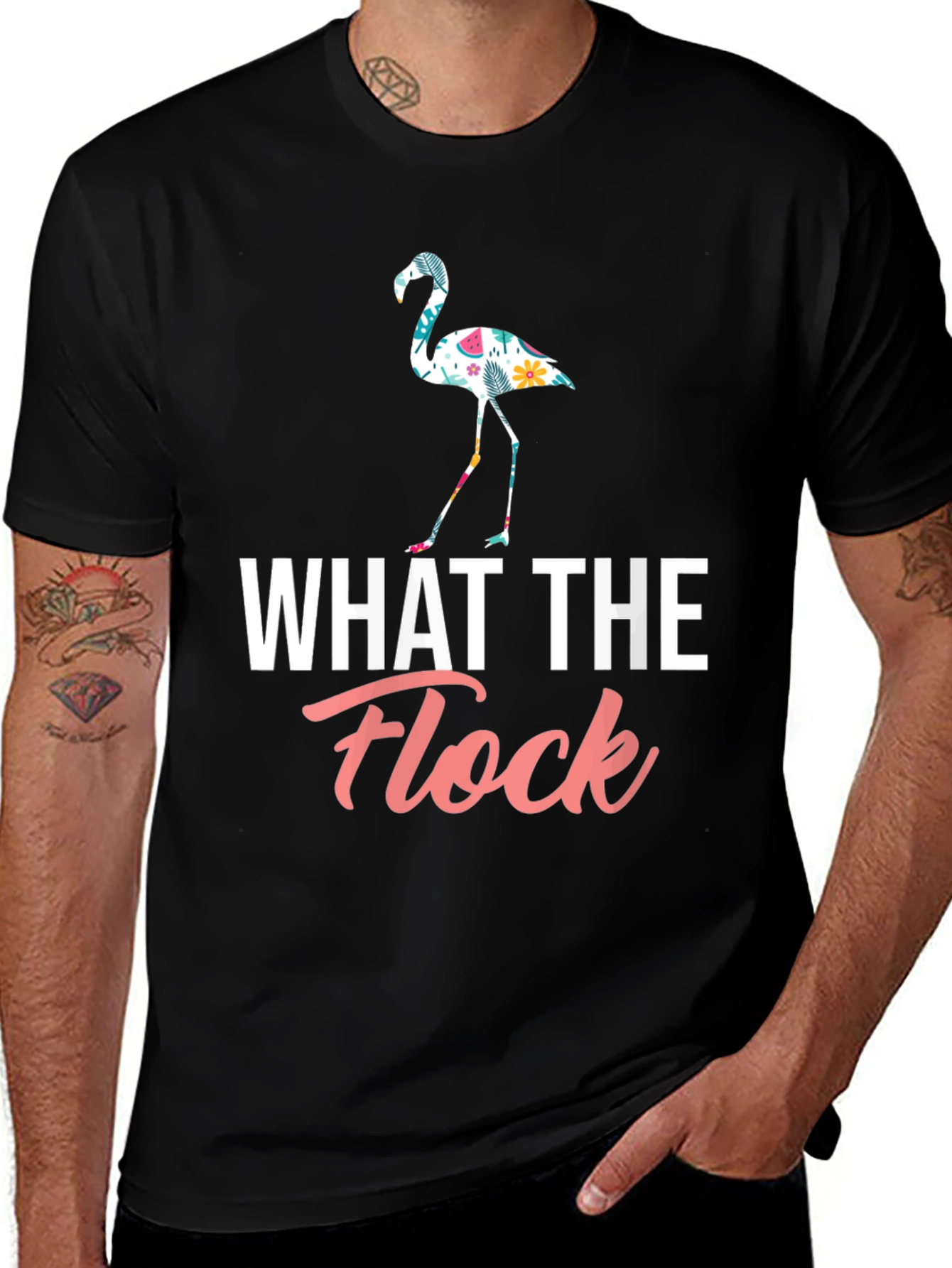 What The Flock Flamingo Graphic Tee