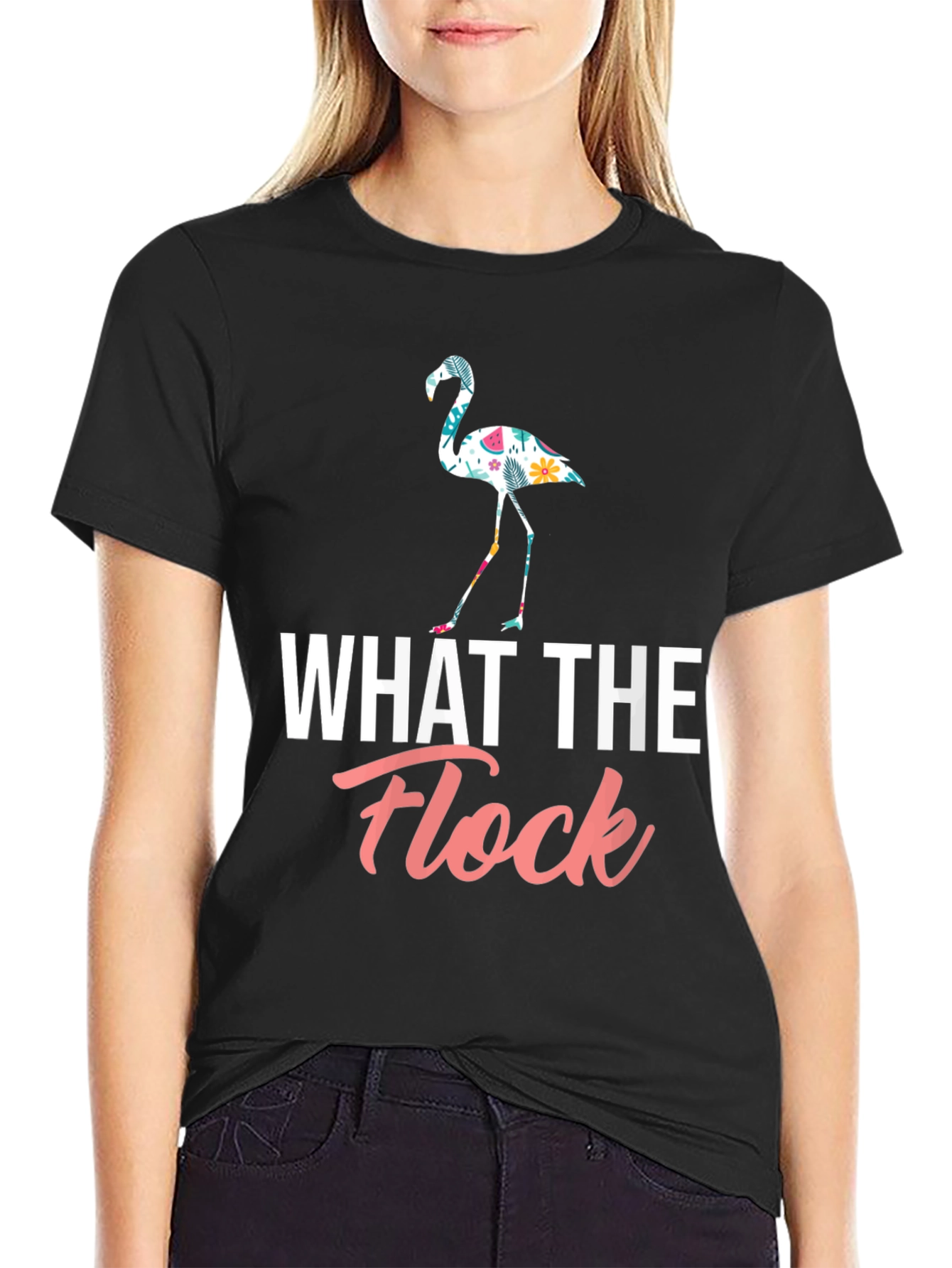 What The Flock Flamingo Graphic Tee