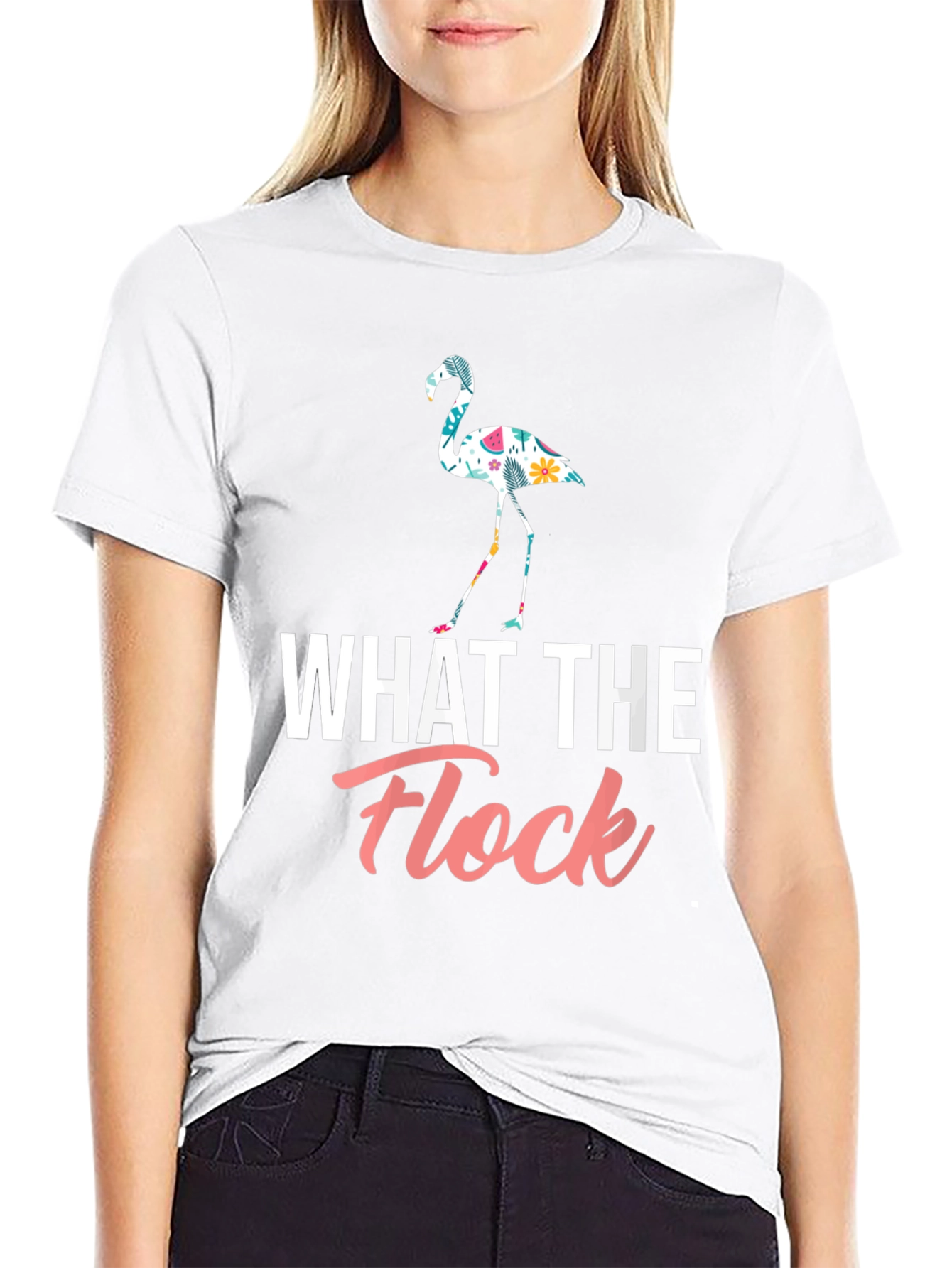 What The Flock Flamingo Graphic Tee