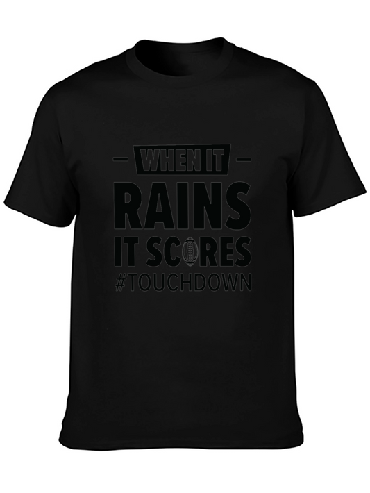 Football Rain Touchdown T-Shirt