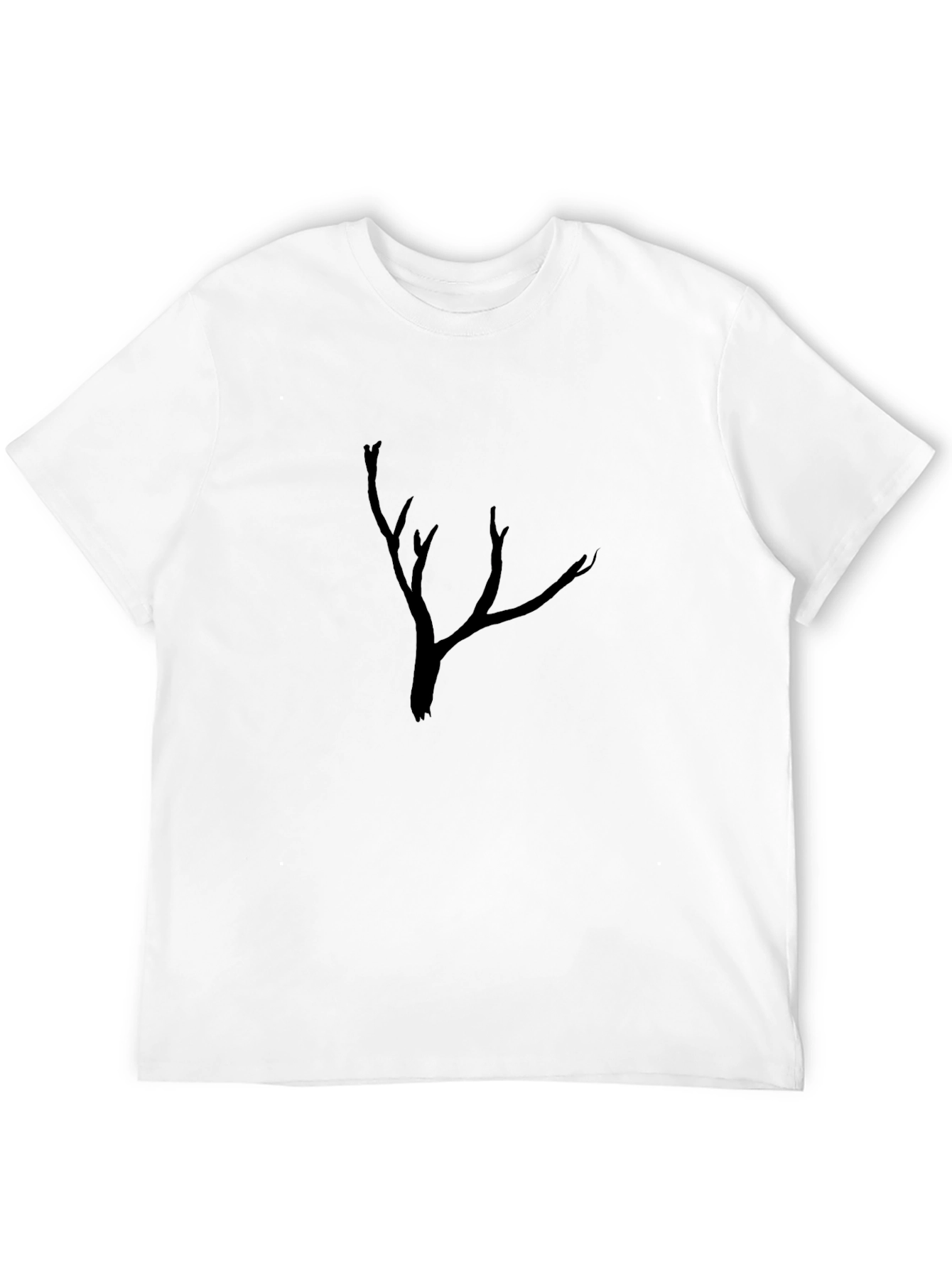 Mens Black Tree Graphic Tee - Casual Comfort