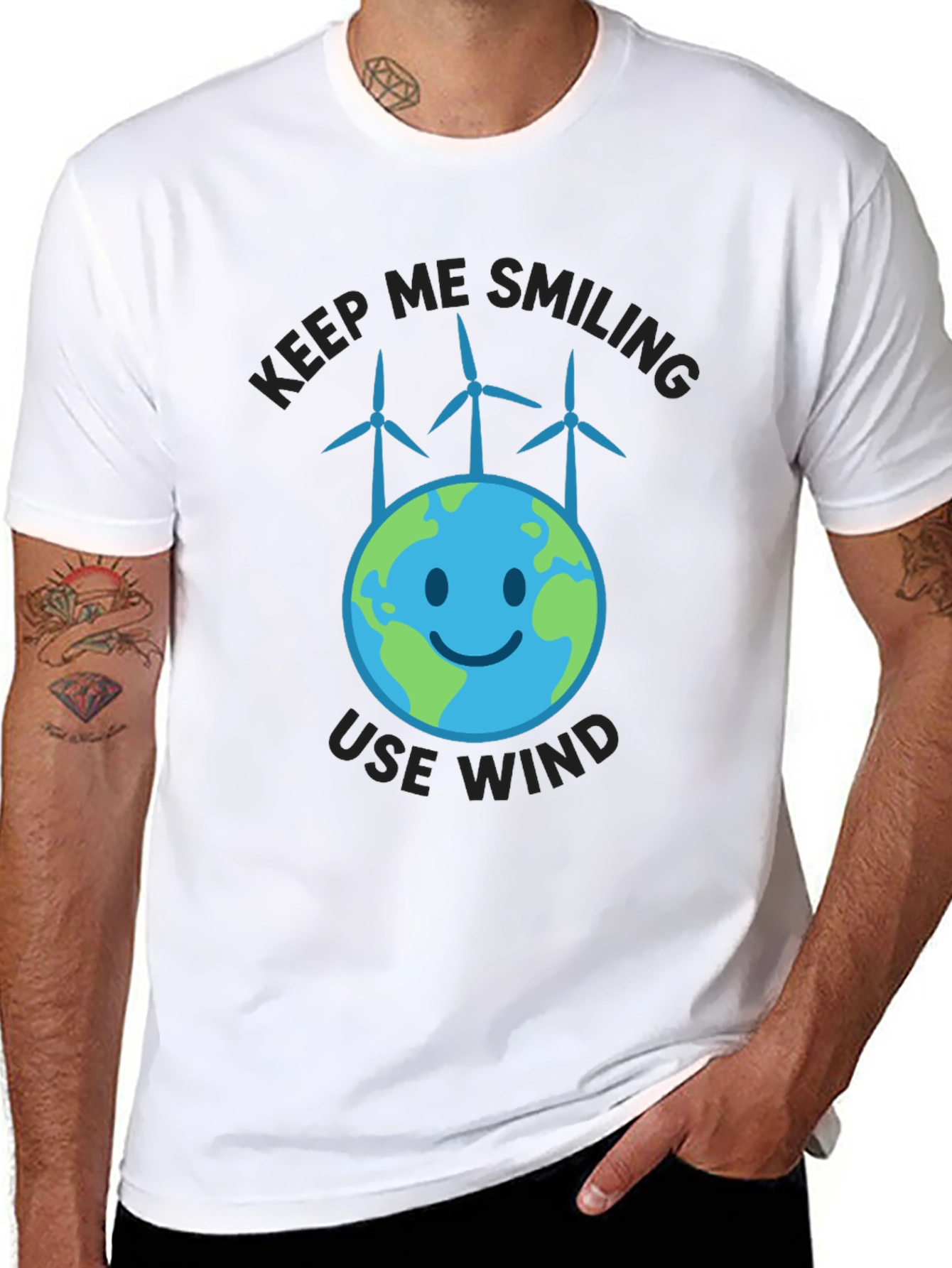 Eco-Friendly Use Wind Graphic T-Shirt