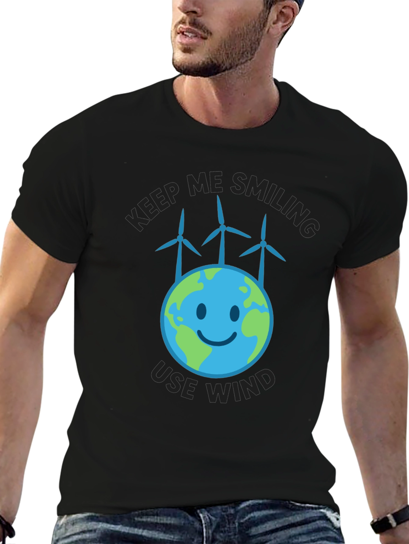 Eco-Friendly Use Wind Graphic T-Shirt