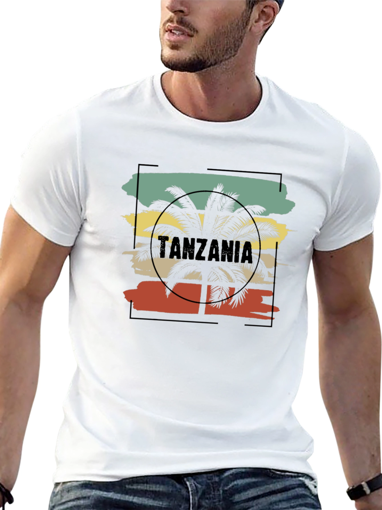 Tanzania Palm Tree Graphic T-Shirt