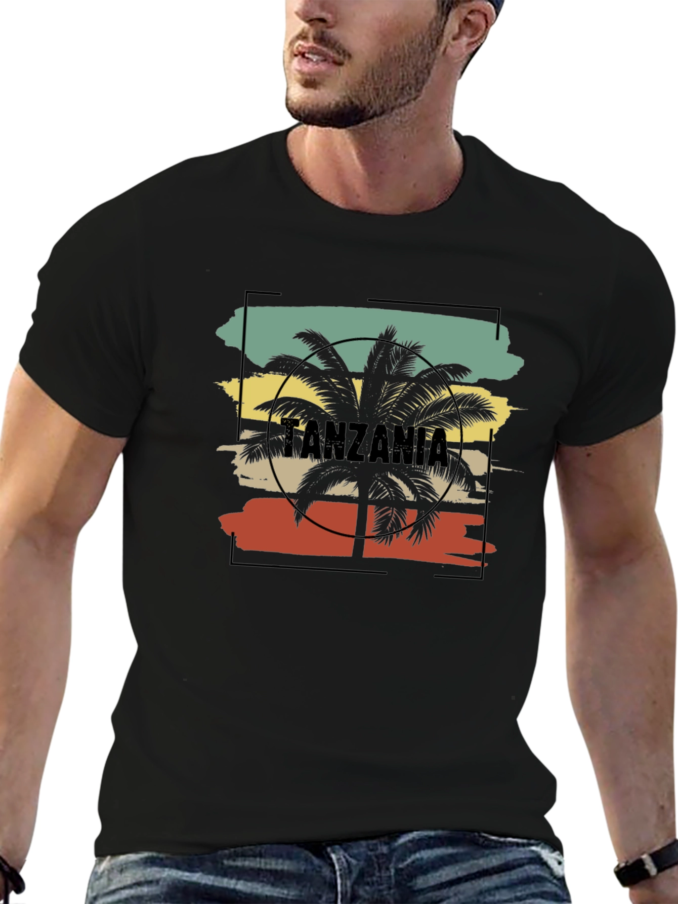 Tanzania Palm Tree Graphic T-Shirt