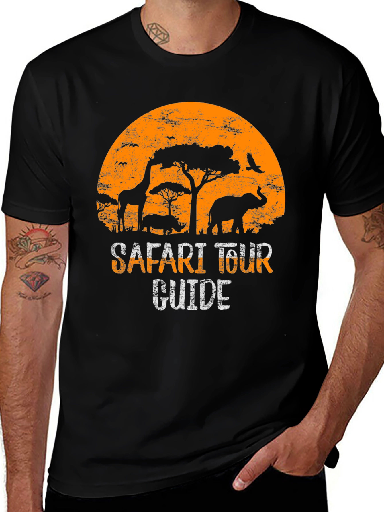 Safari Tour Guide Graphic T-Shirt