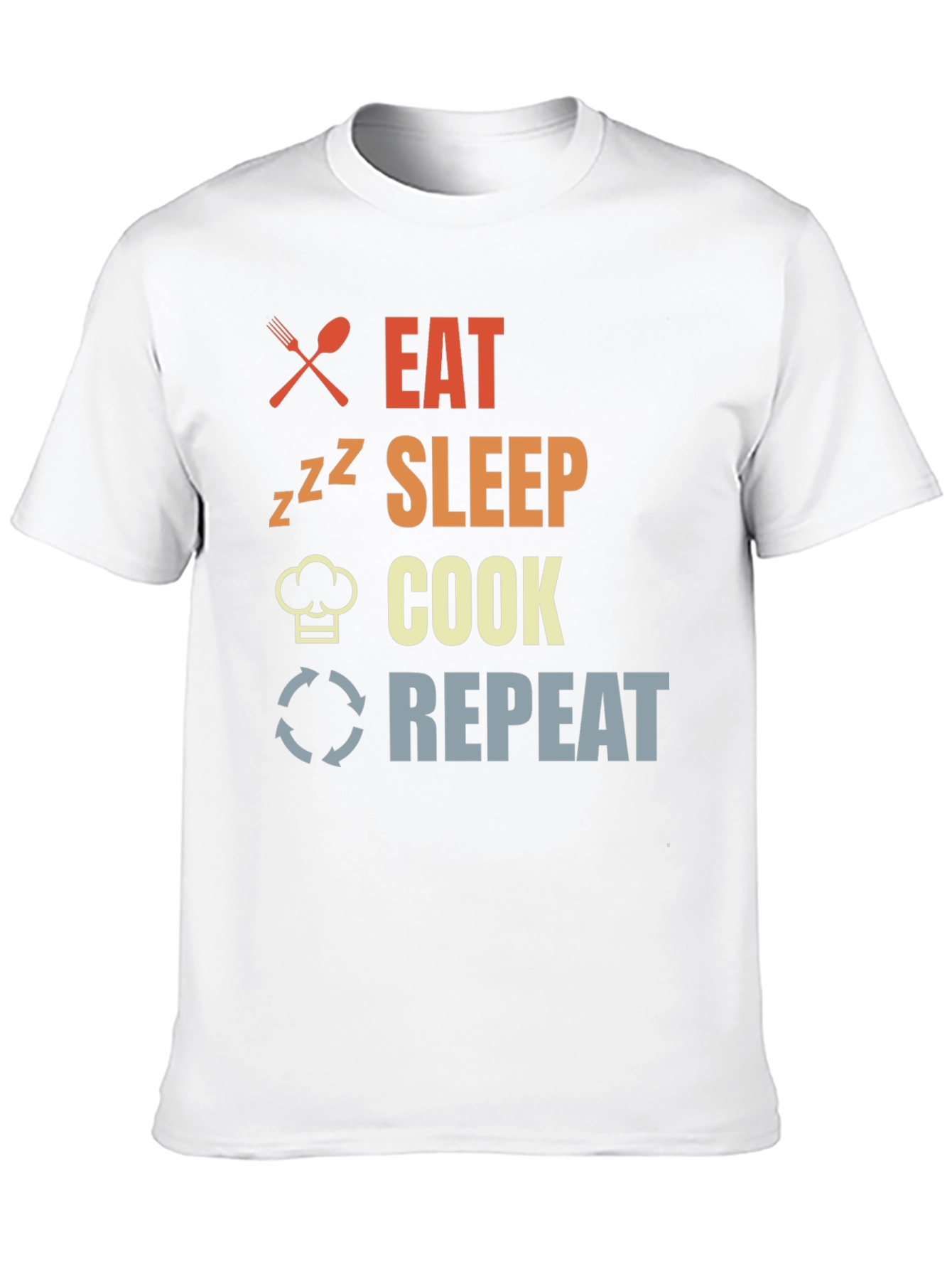 Eat Sleep Cook Repeat Graphic Tee Chef Life Shirt