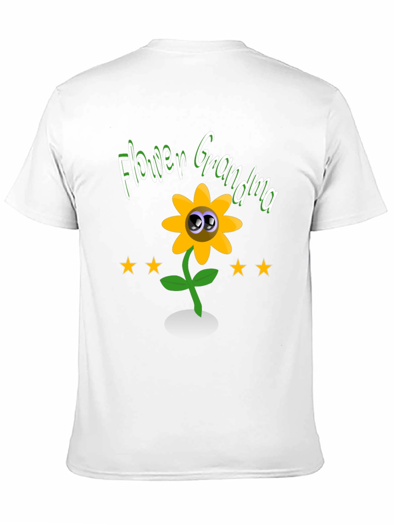 Flower Grandma T-Shirt - Cute Cartoon Sunflower Tee