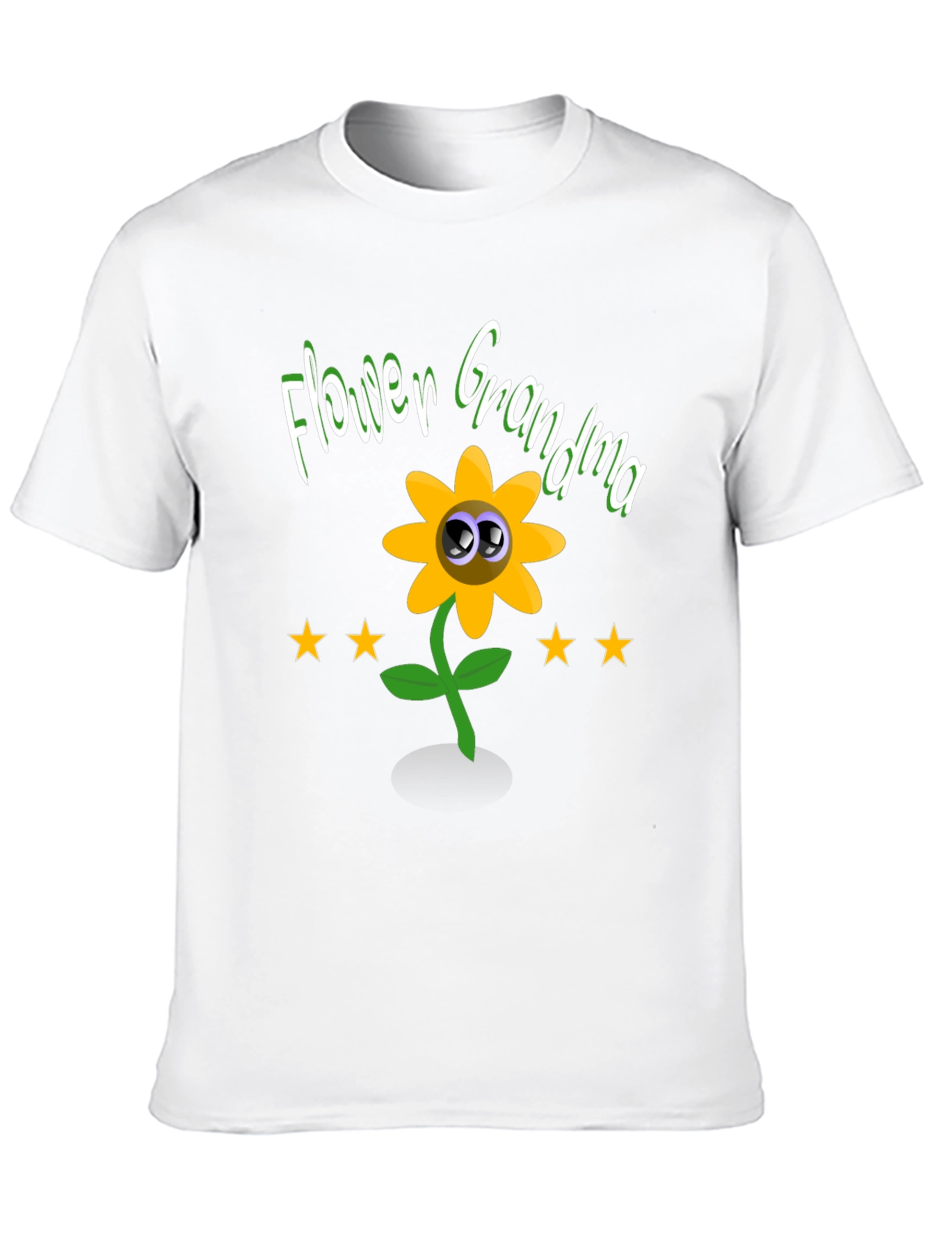 Flower Grandma T-Shirt - Cute Cartoon Sunflower Tee
