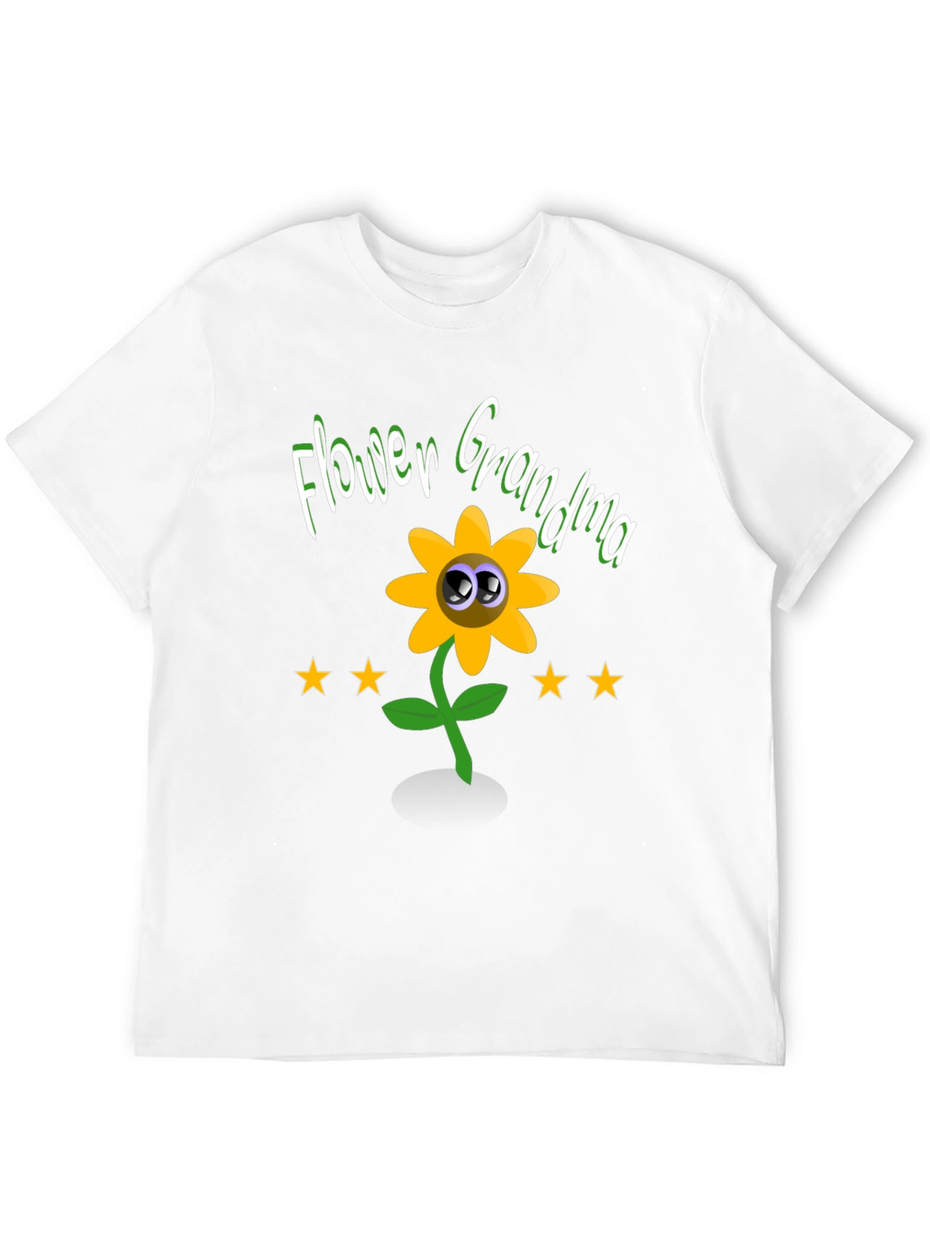 Flower Grandma T-Shirt - Cute Cartoon Sunflower Tee