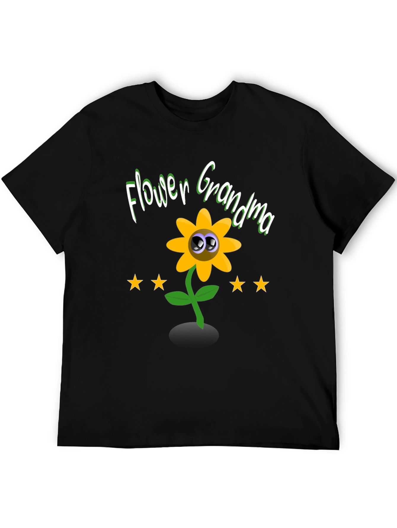 Flower Grandma T-Shirt - Cute Cartoon Sunflower Tee