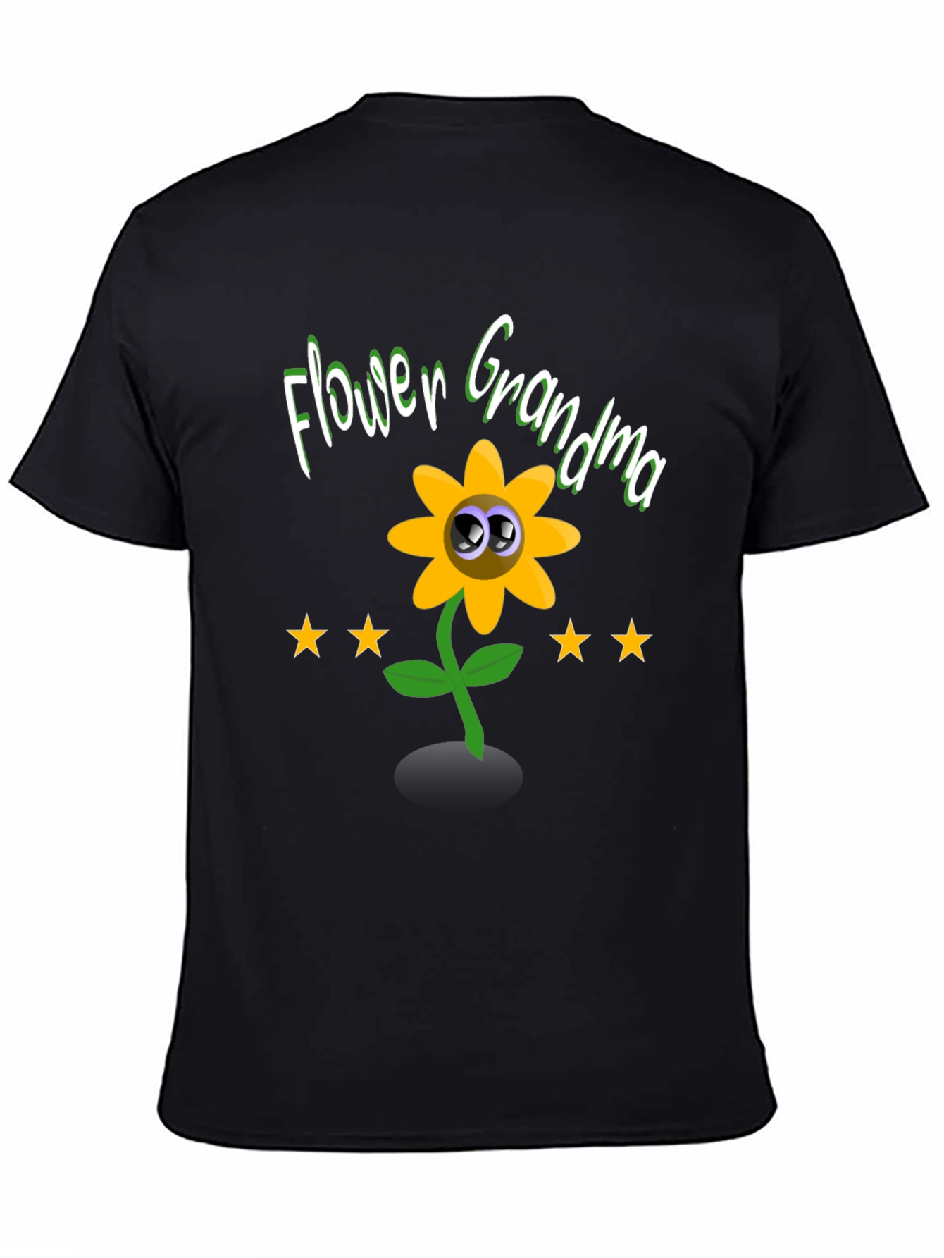 Flower Grandma T-Shirt - Cute Cartoon Sunflower Tee