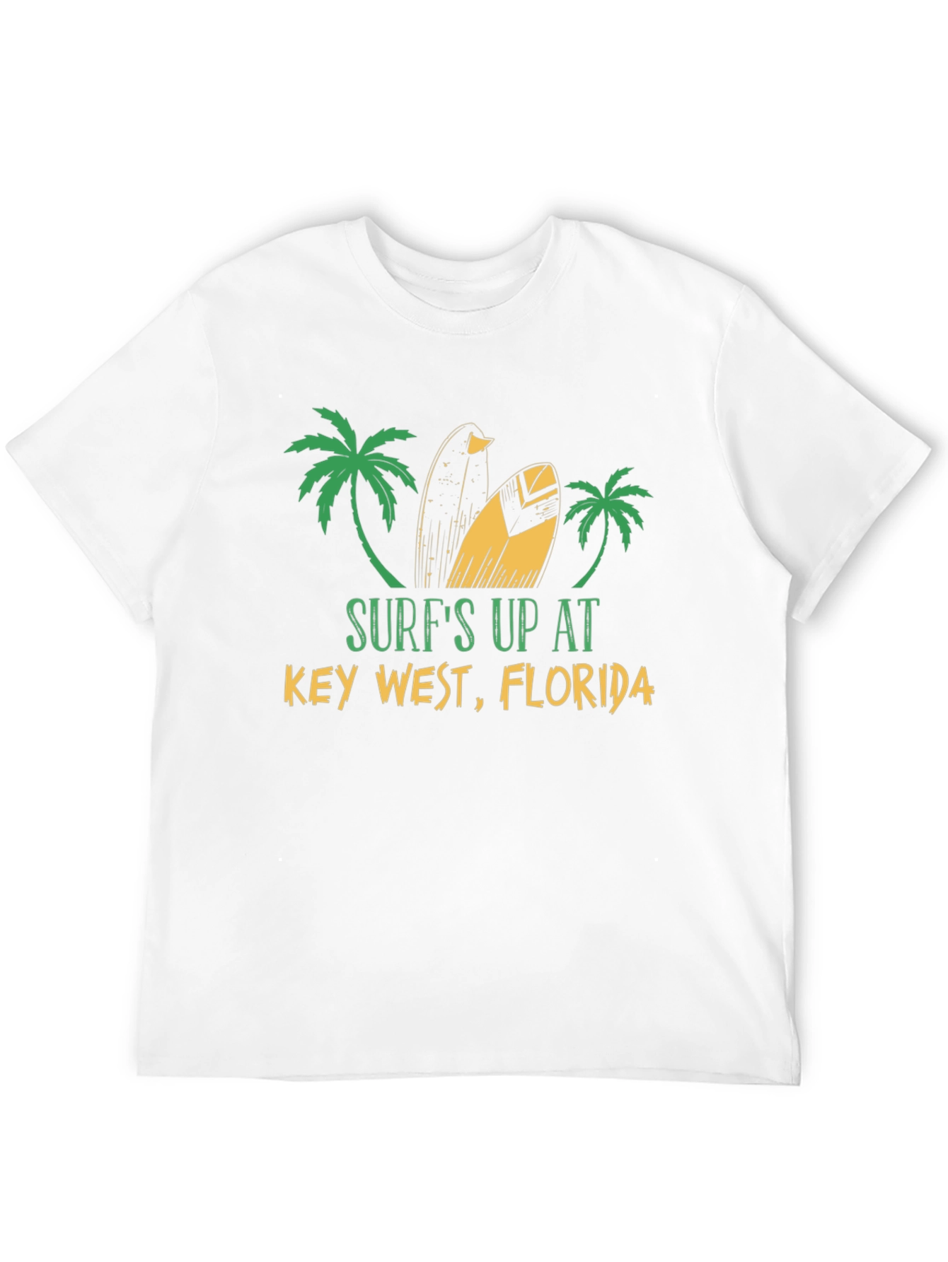 Surfs Up Key West T-Shirt Palm Trees Surfing Tee