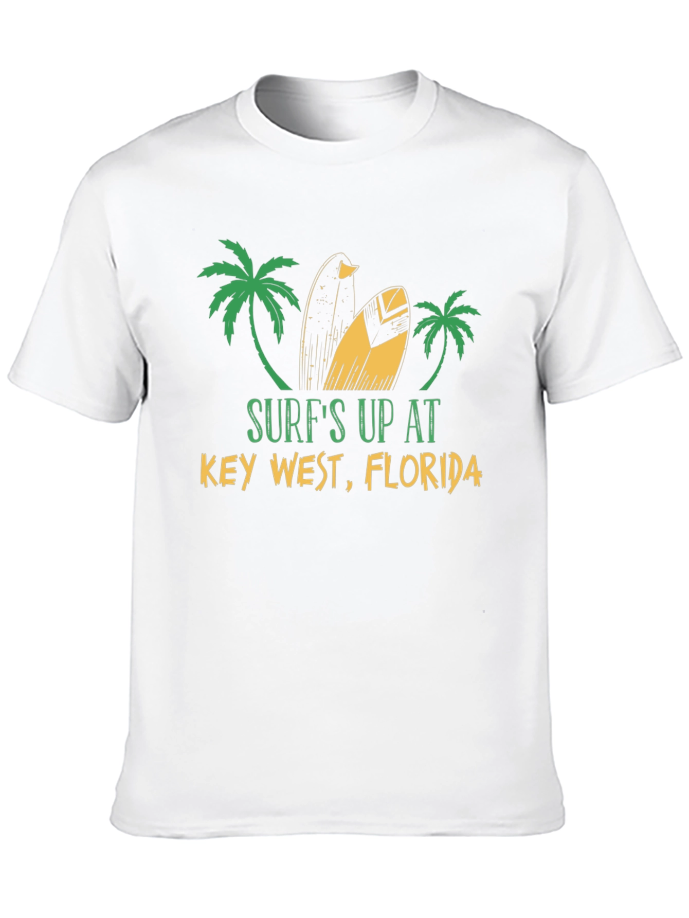 Surfs Up Key West T-Shirt Palm Trees Surfing Tee