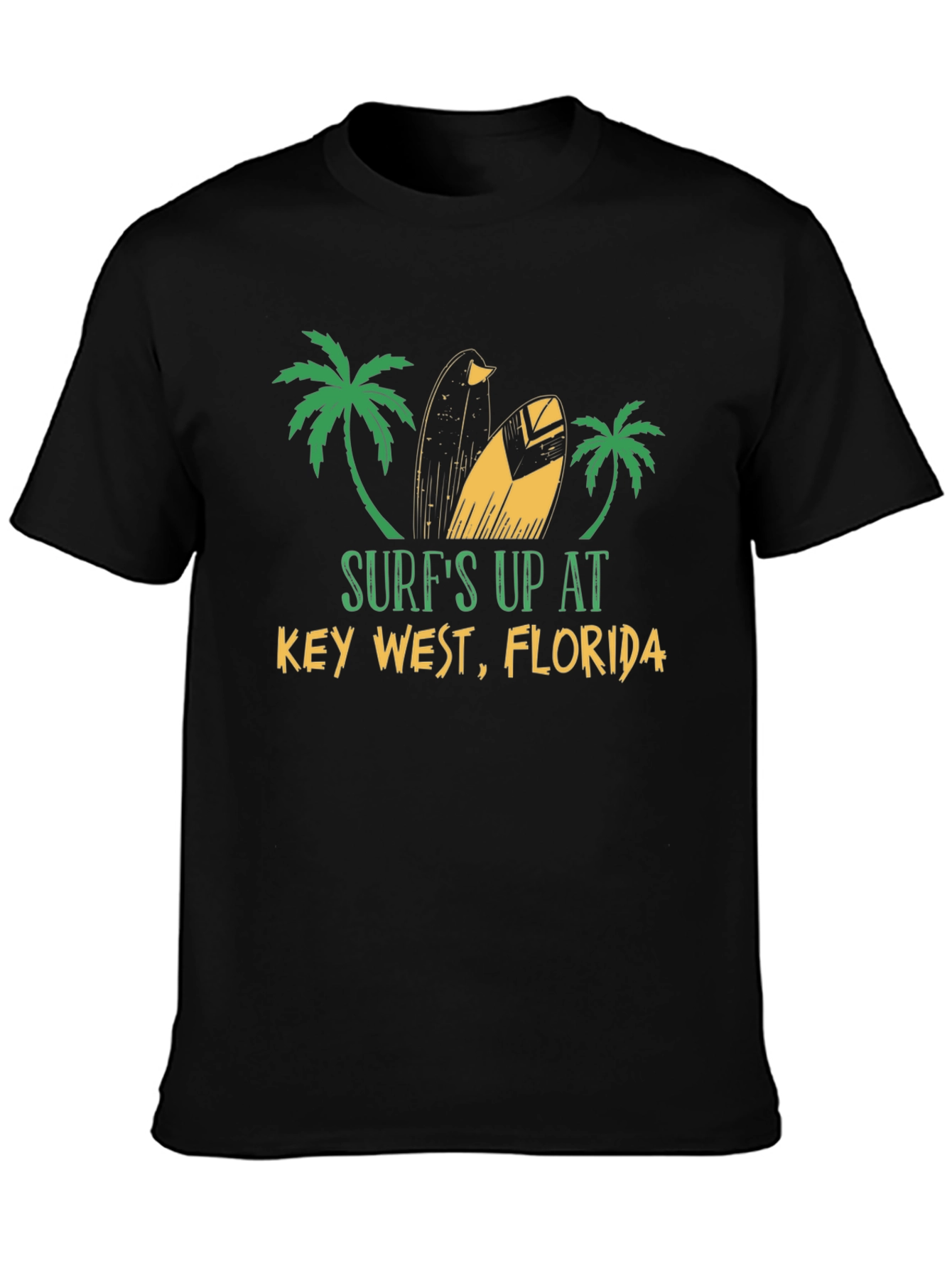 Surfs Up Key West T-Shirt Palm Trees Surfing Tee